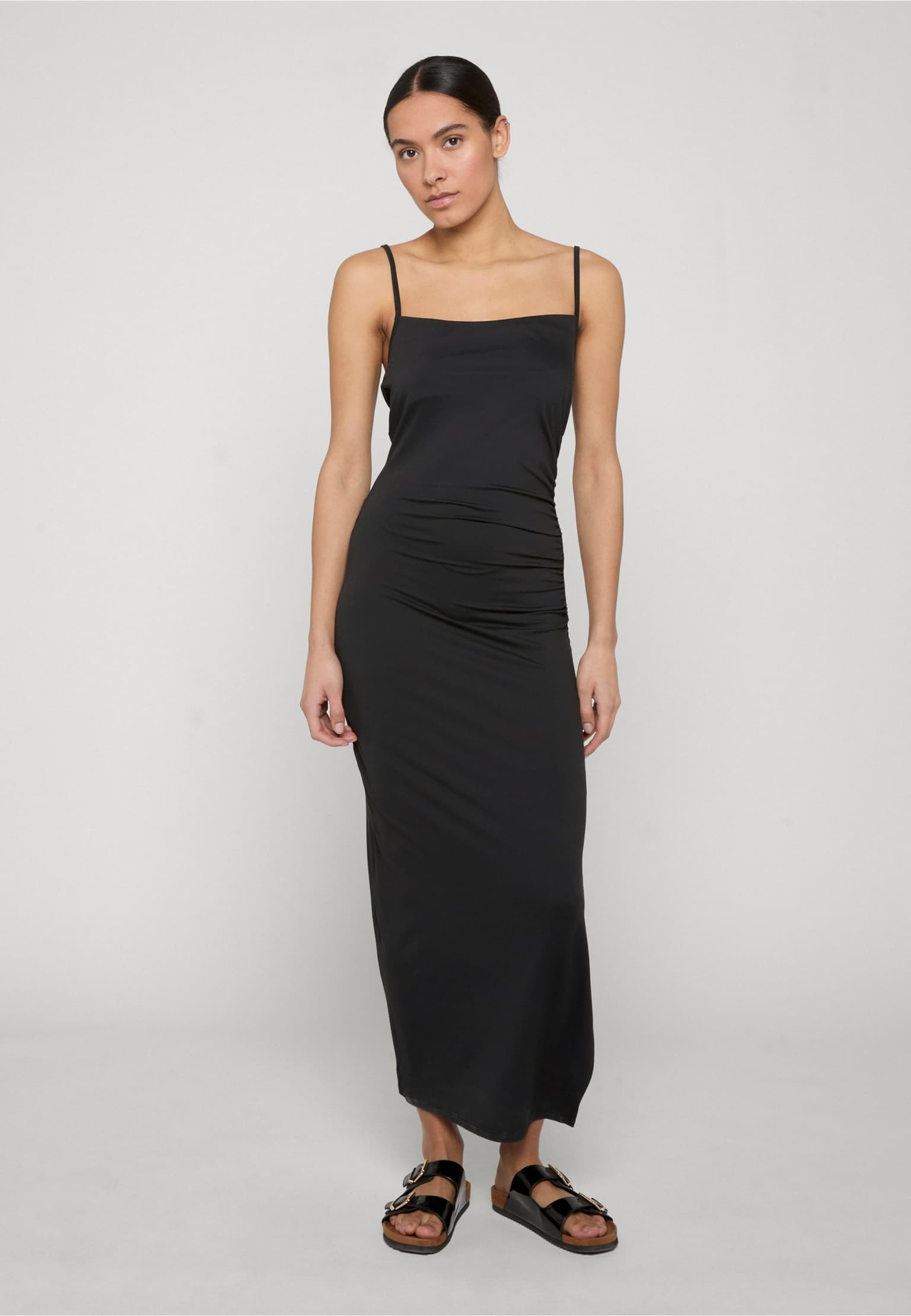 Urban Classics Ladies Long Spaghetti Jersey Dress