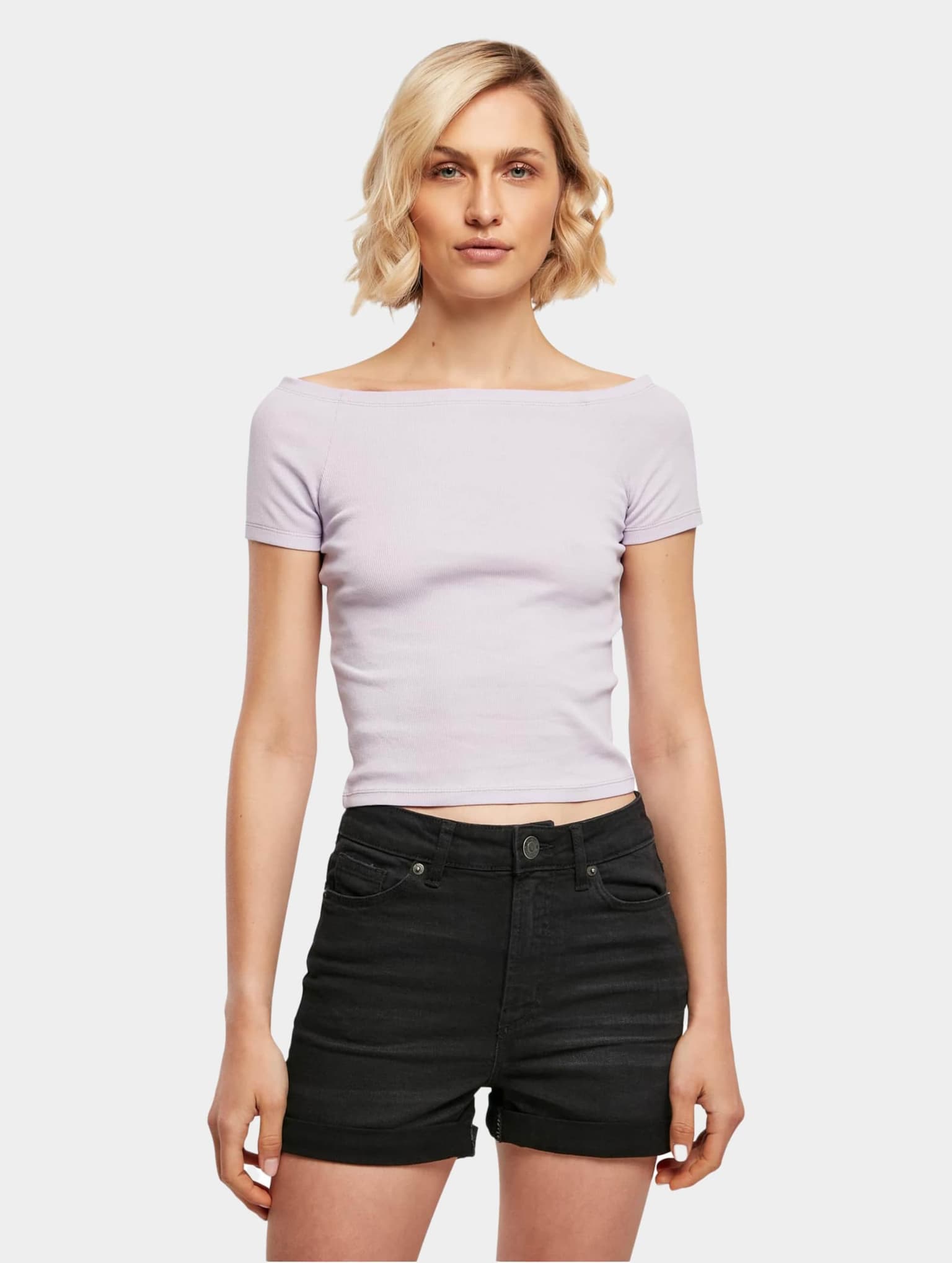 Urban Classics Ladies Off Shoulder Rib Tee – Bild 3