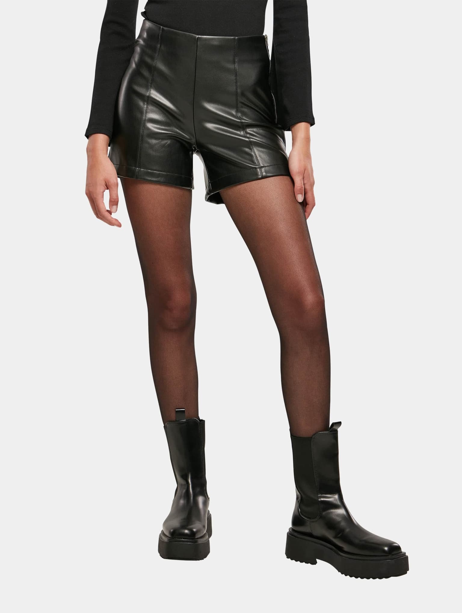 Urban Classics Ladies Synthetic Leather Short