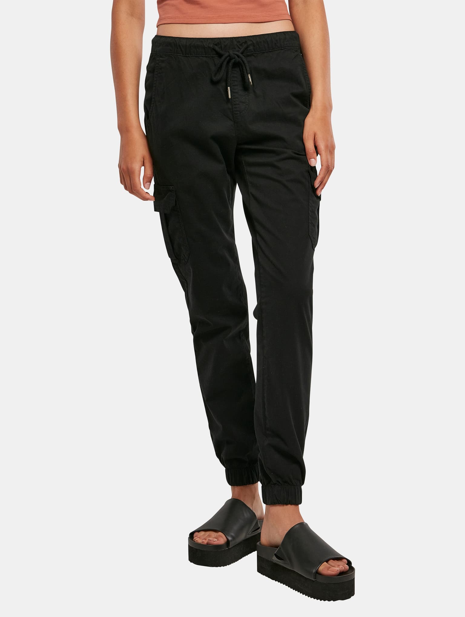 Urban Classics Ladies High Waist Cargo Jogging Pants – Bild 3