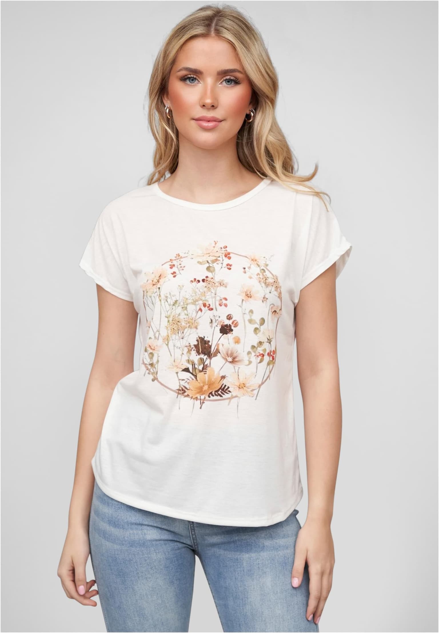 Cloud5ive Viskose T-Shirt mit Blumen Print