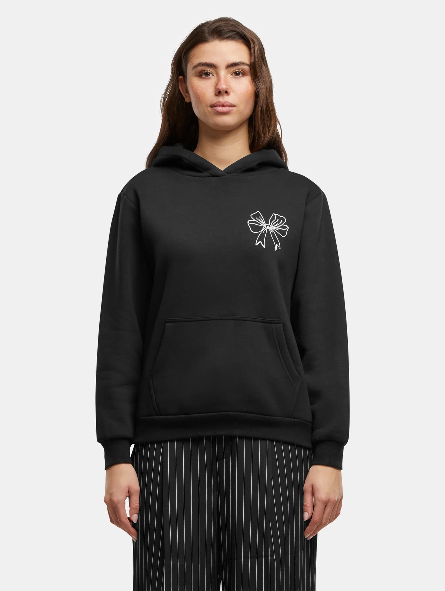 Miss Tee Good Vibes Bow Ladies Fluffy Hoody – Bild 3