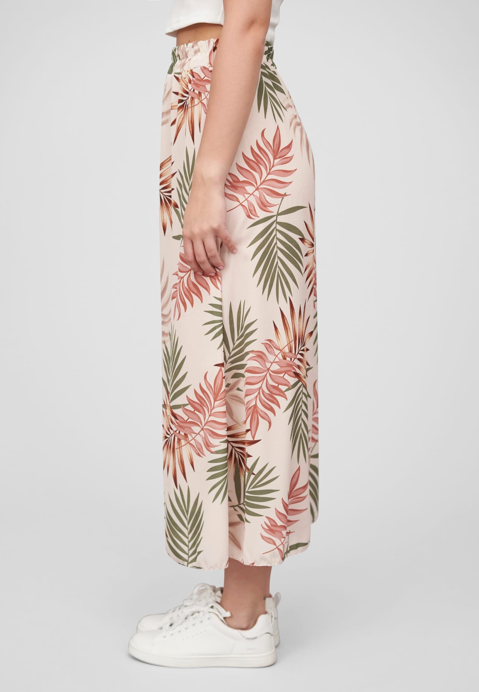Cloud5ive Damen Longform Rock mit Allover Blätter Print – Bild 3