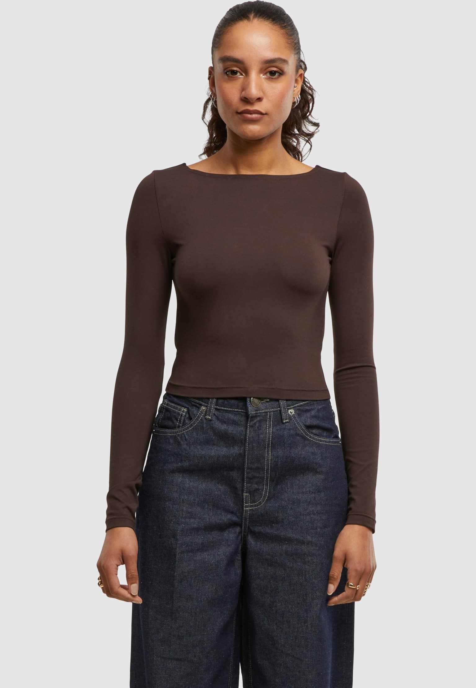 Urban Classics Ladies Slim Fit Longsleeve – Bild 3