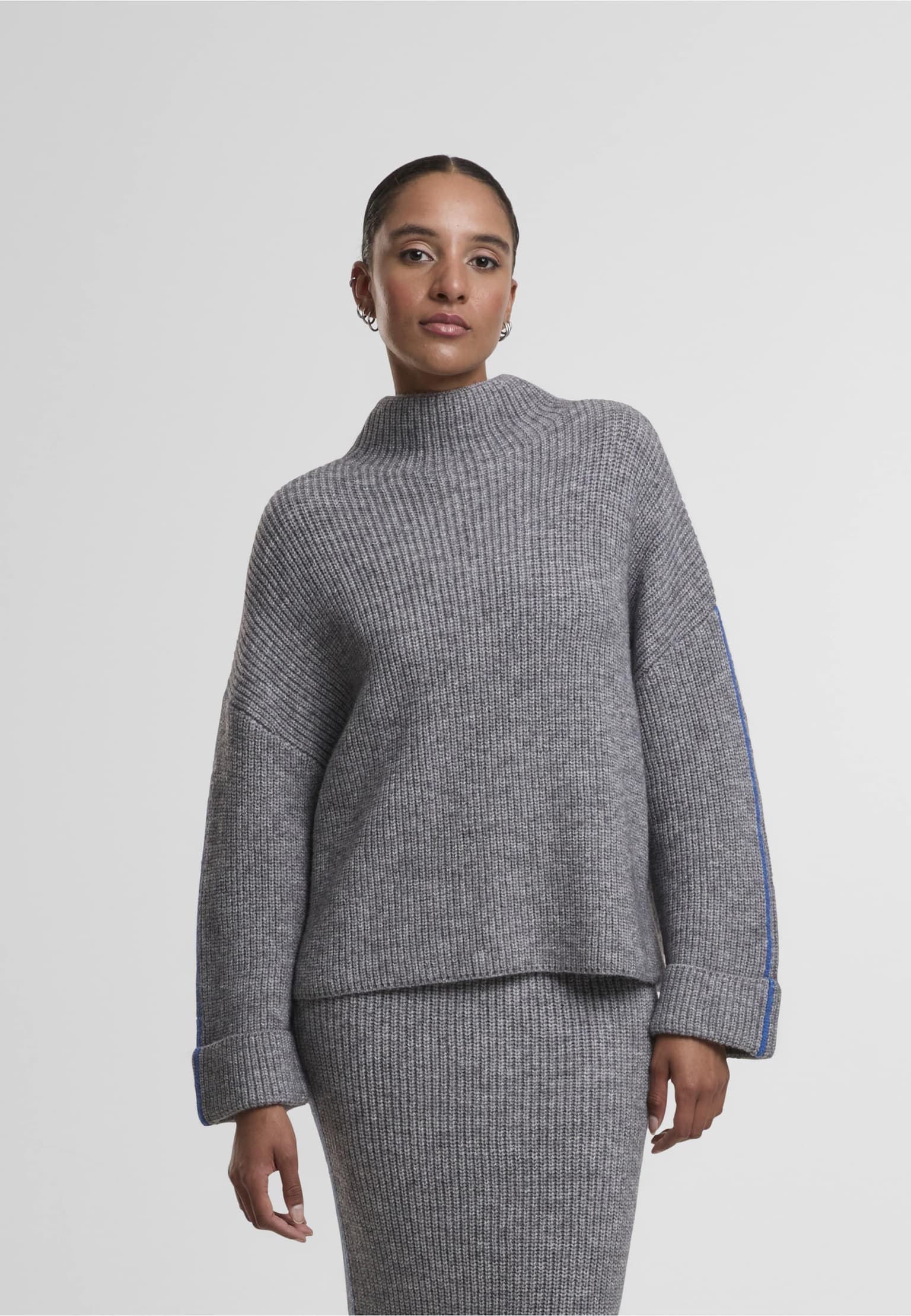 Noisy May NMTOVA L/S HIGH NECK FOLD-UP KNIT DD