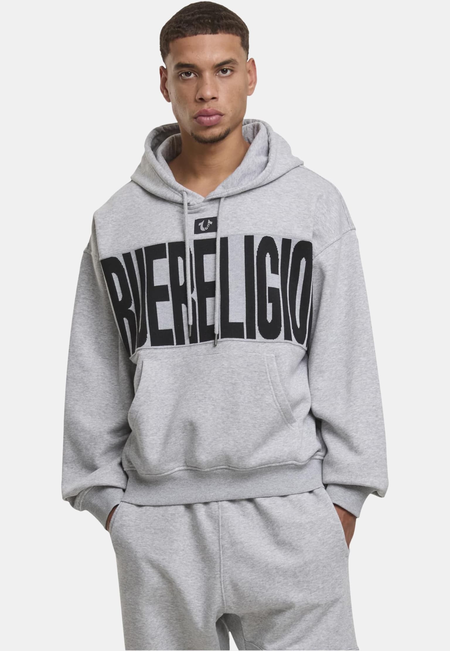 True Religion KNIT PANEL TR CINCHED HOODIE