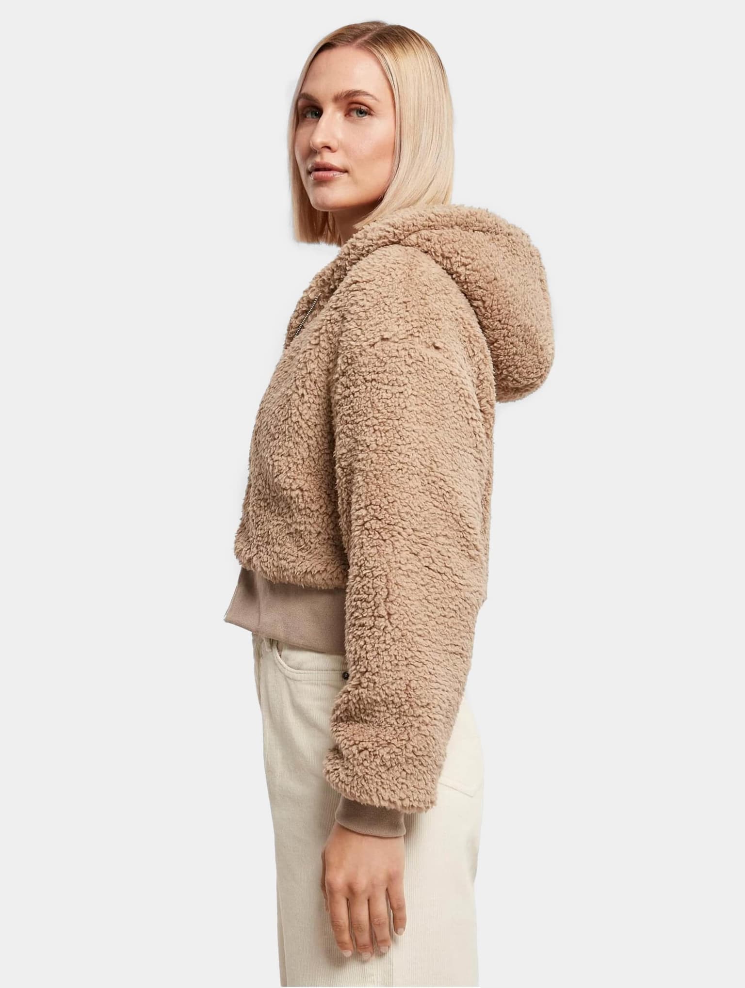 Urban Classics Ladies Short Oversized Sherpa Jacket – Bild 3