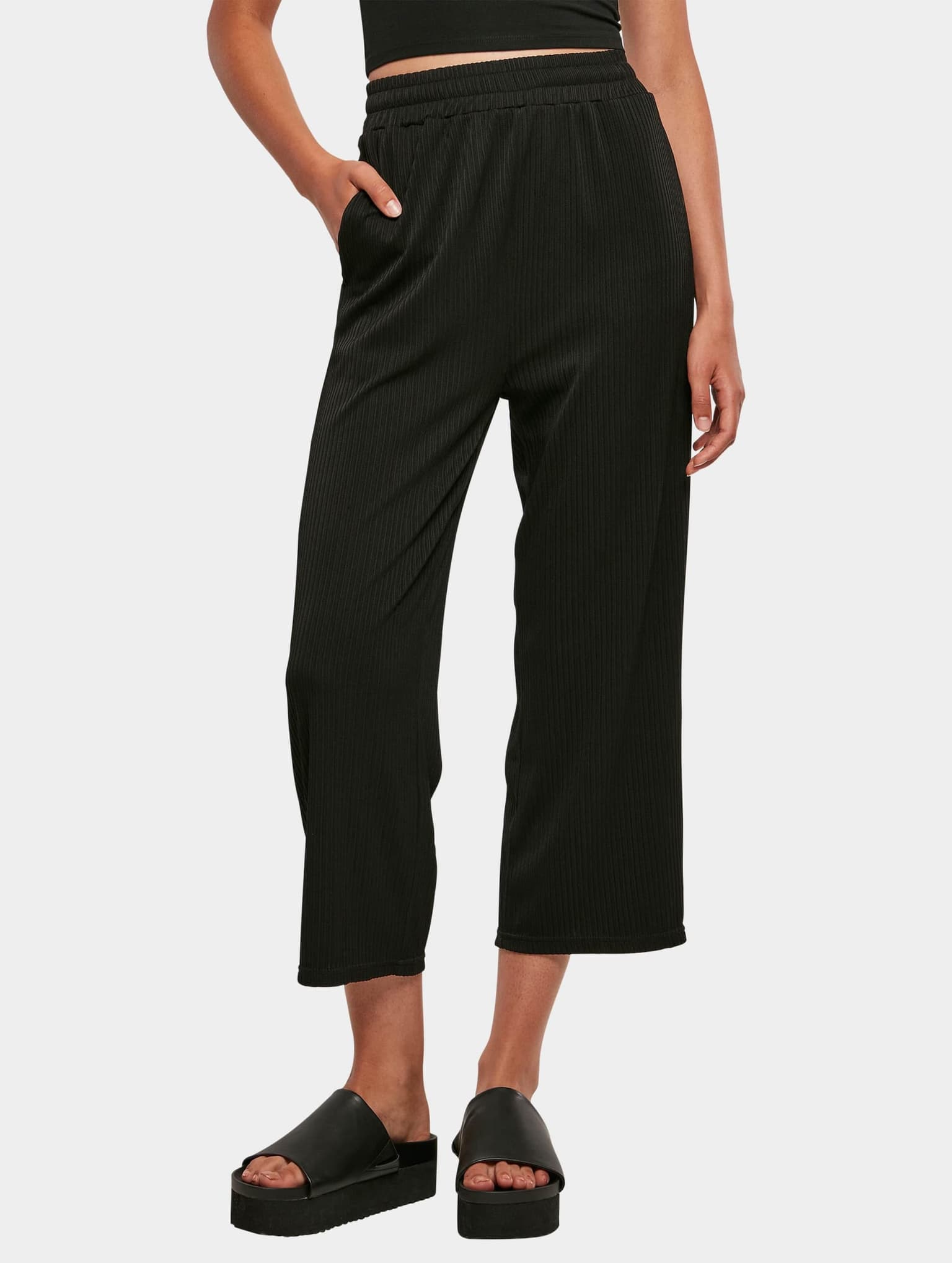 Urban Classics Ladies Straight Leg Rib Interlock Culotte