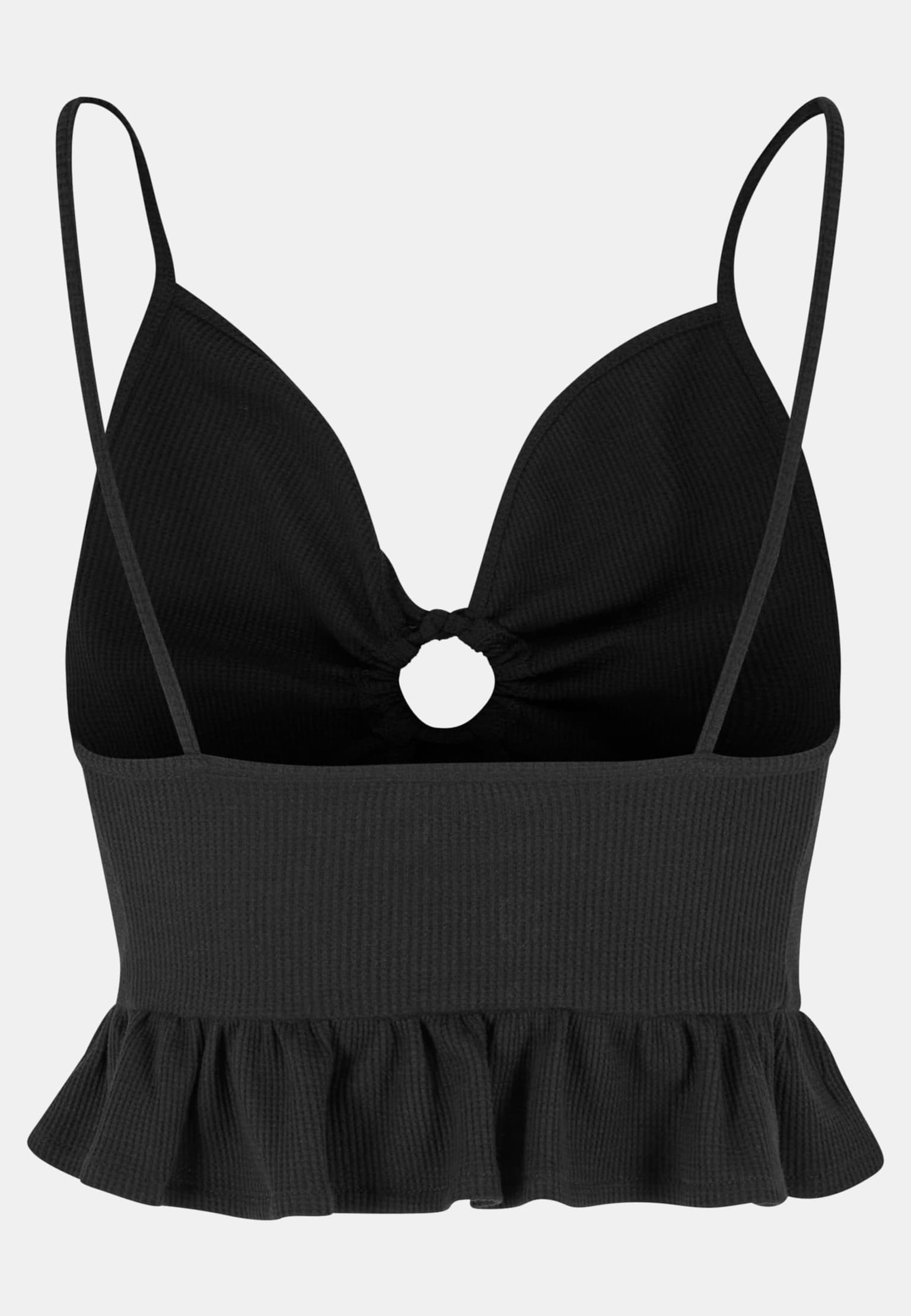 Urban Classics Ladies Waffle Pique Ruffle Top – Bild 4