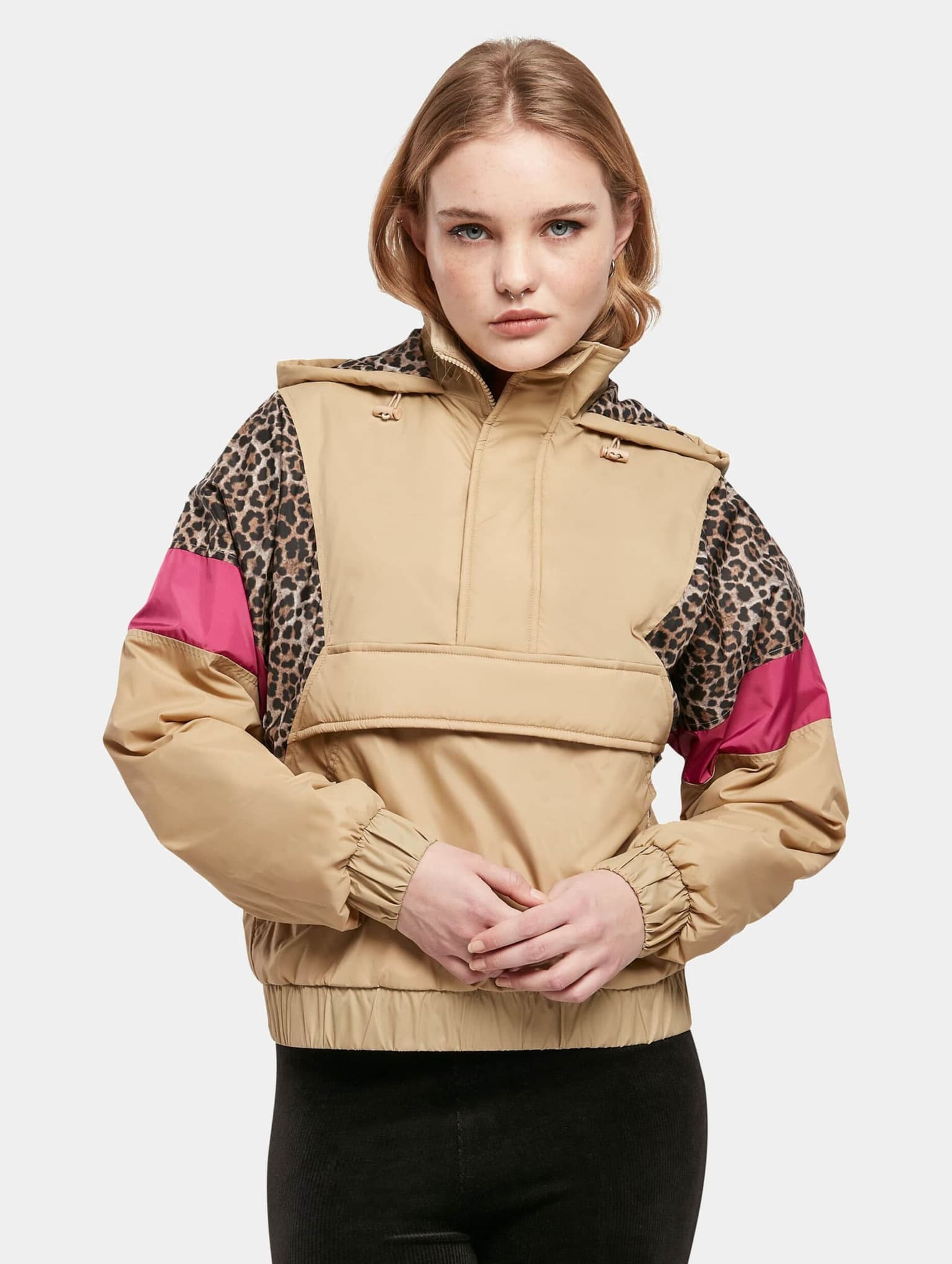 Urban Classics Ladies AOP Mixed Pull Over Jacket