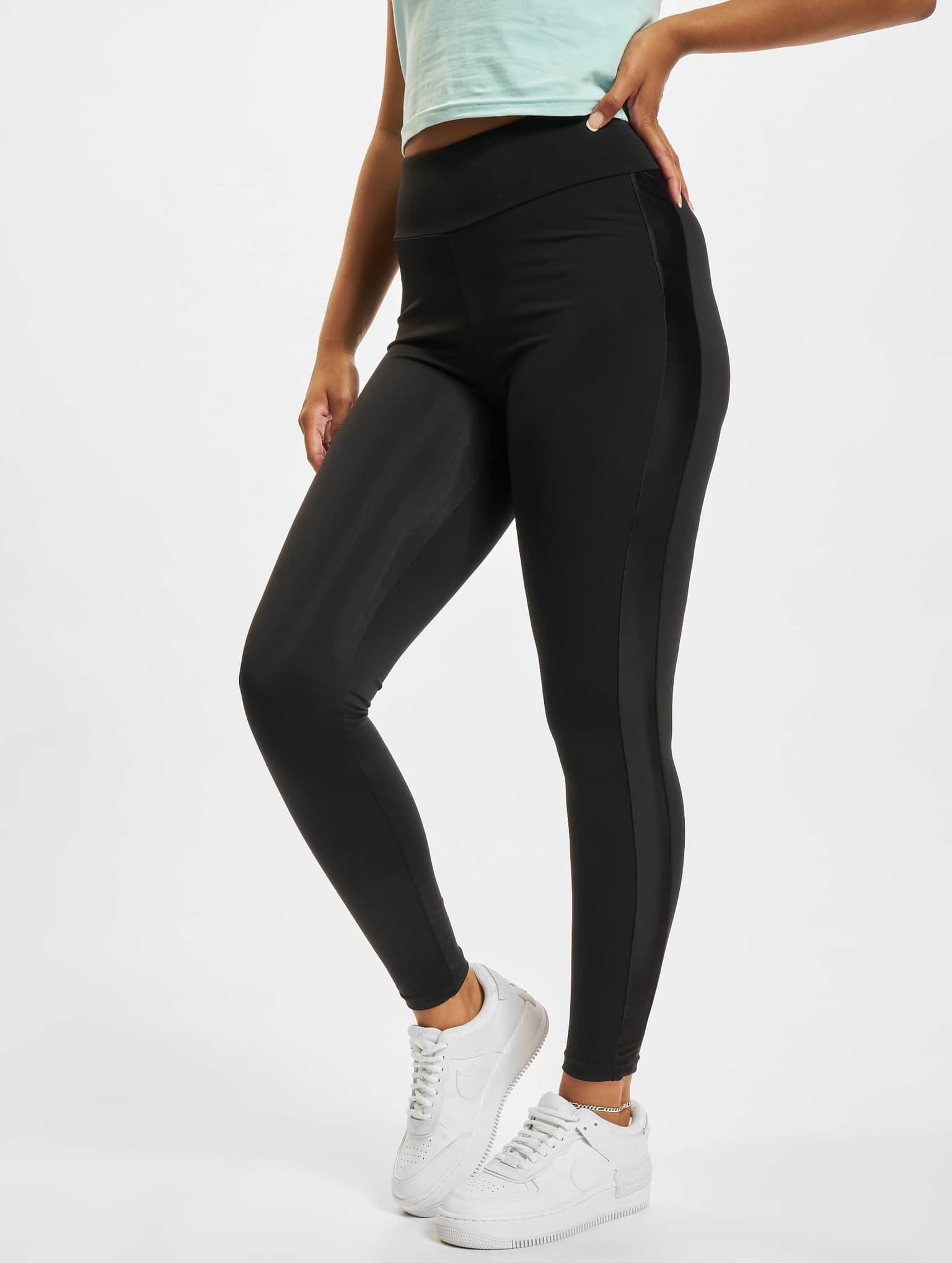 Urban Classics Ladies Highwaist Shiny Stripe Leggings