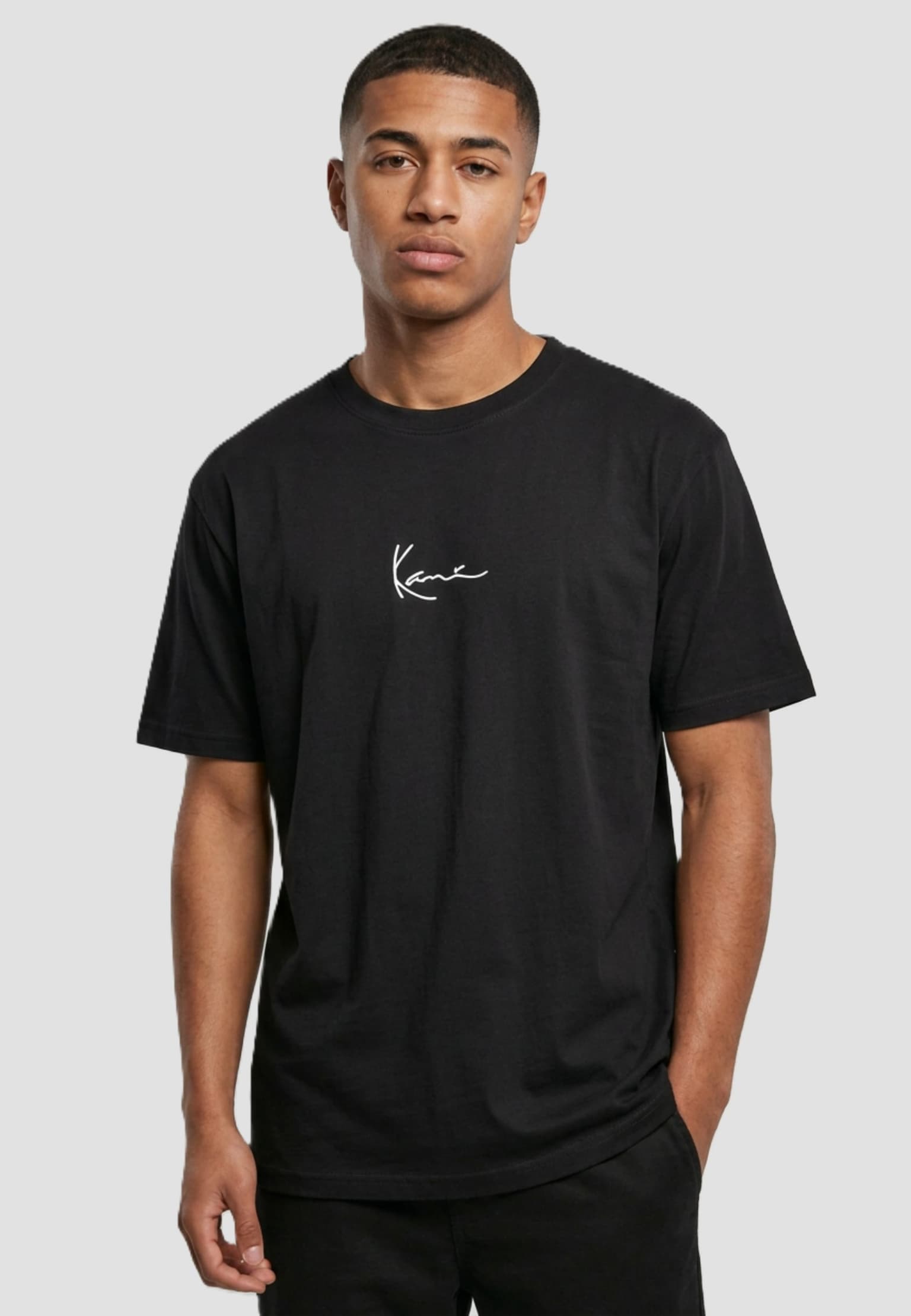 Karl Kani Small Signature White Logo Tee black