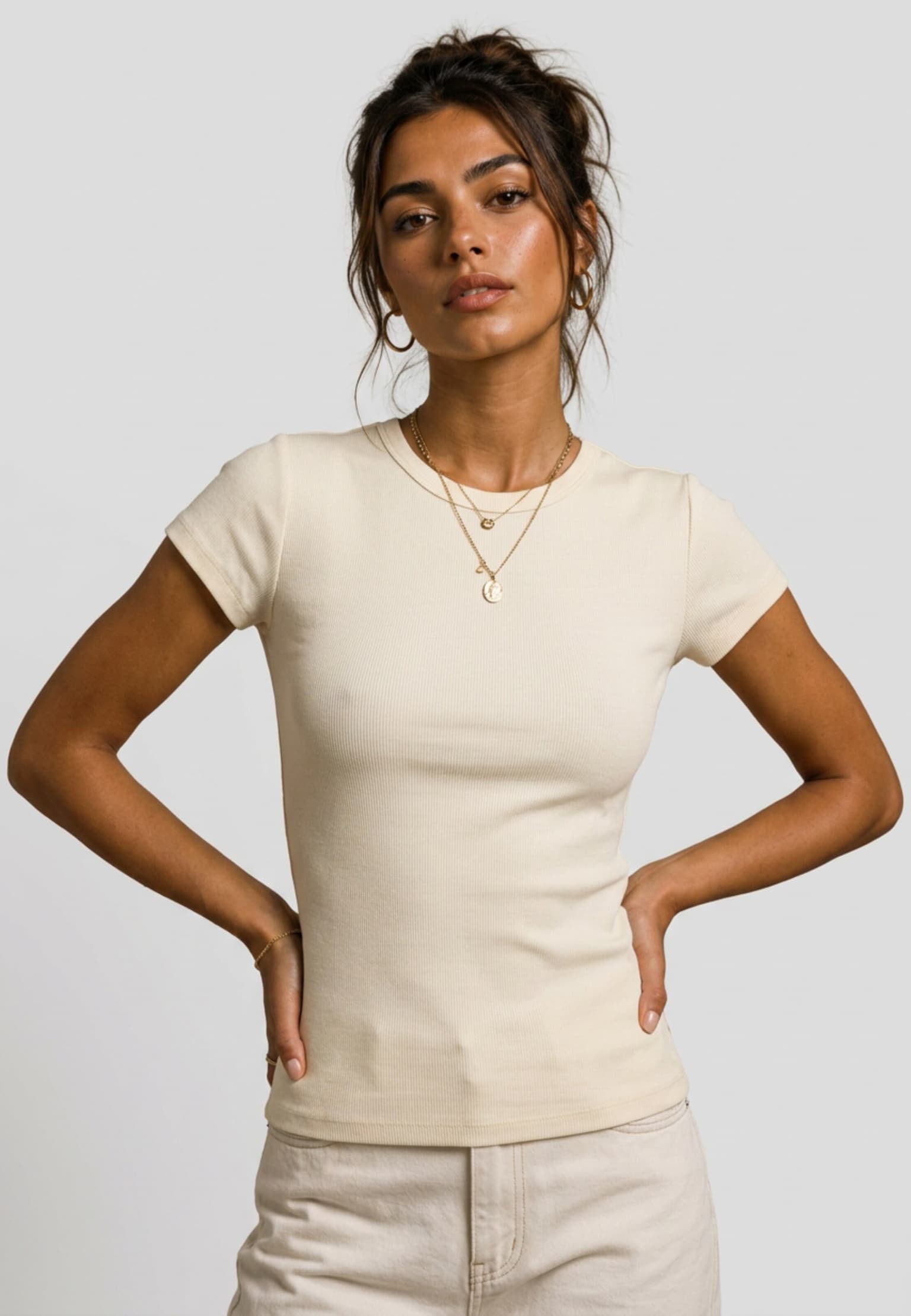 Urban Classics Ladies Short Slim Tee 3-Pack – Bild 4