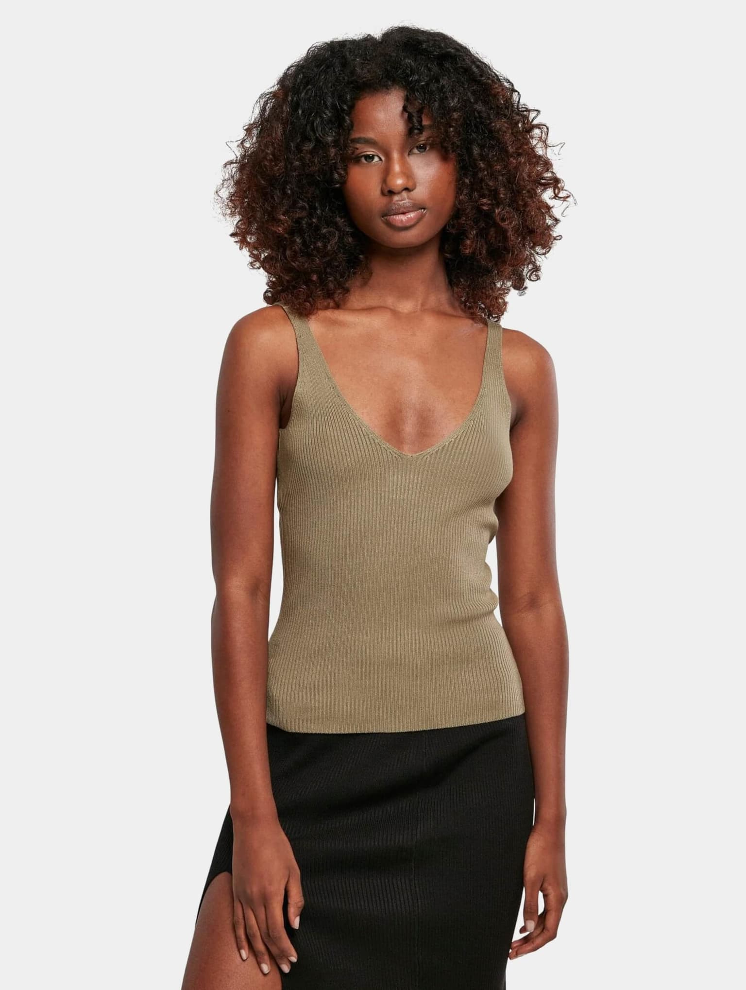 Urban Classics Ladies Rib Knit Top