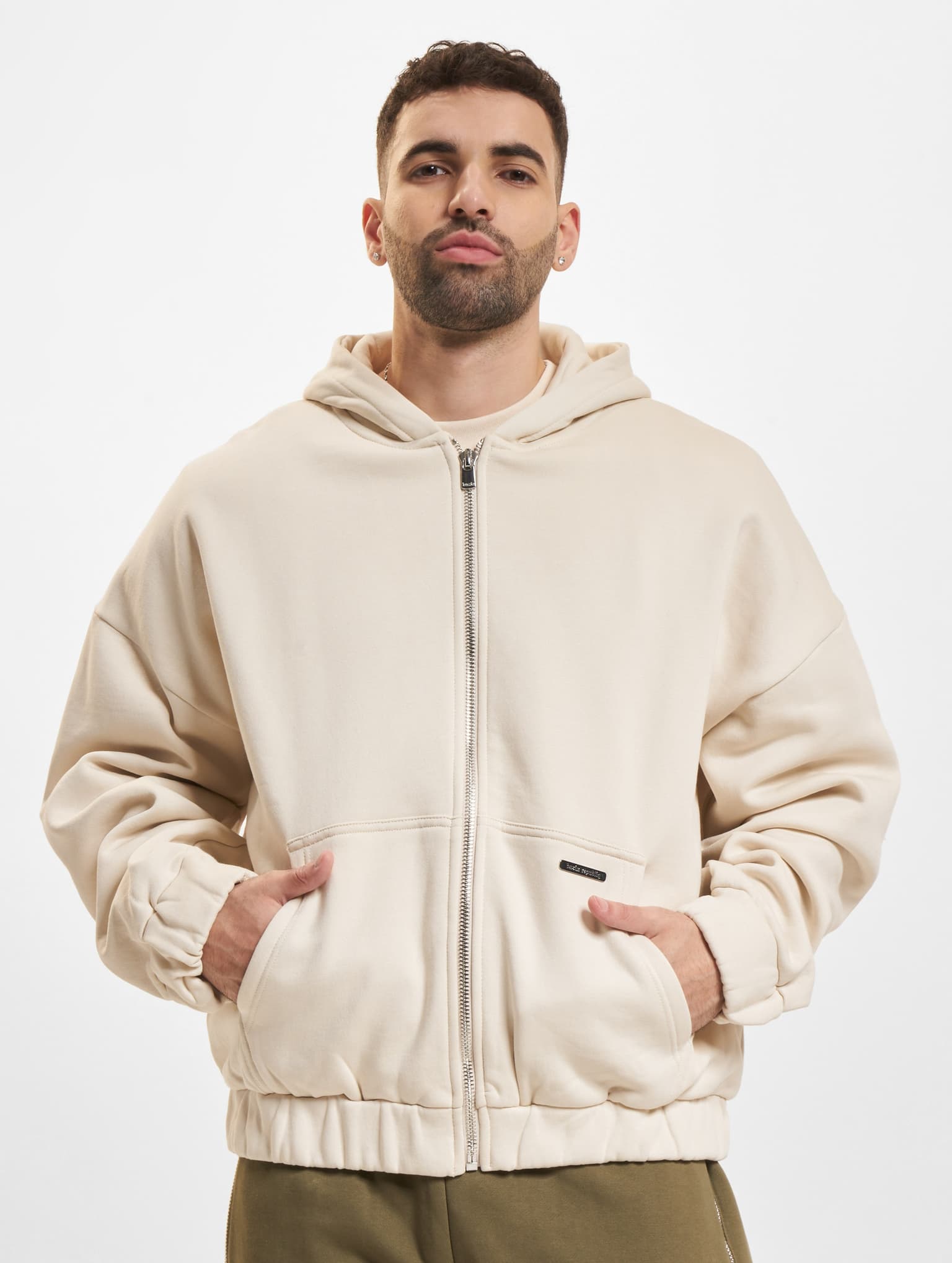 Bazix Republiq Super Heavy Blank Zip-Hoodie – Bild 3