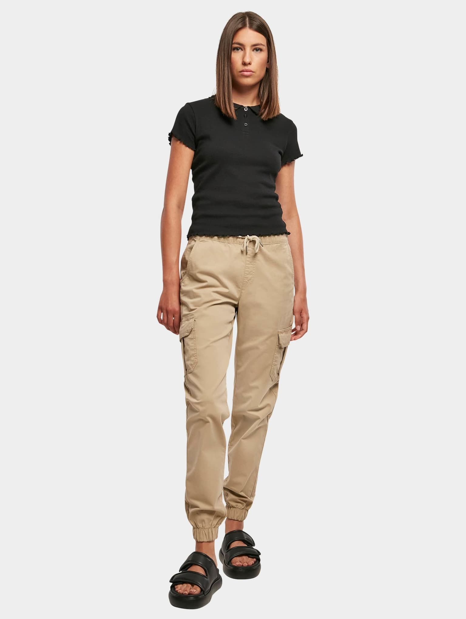 Urban Classics Ladies Rib Polo Tee – Bild 4