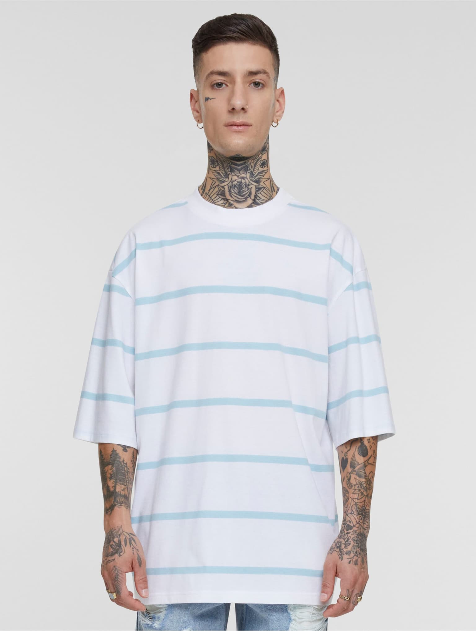 Urban Classics Oversized Sleeve Modern Stripe Tee