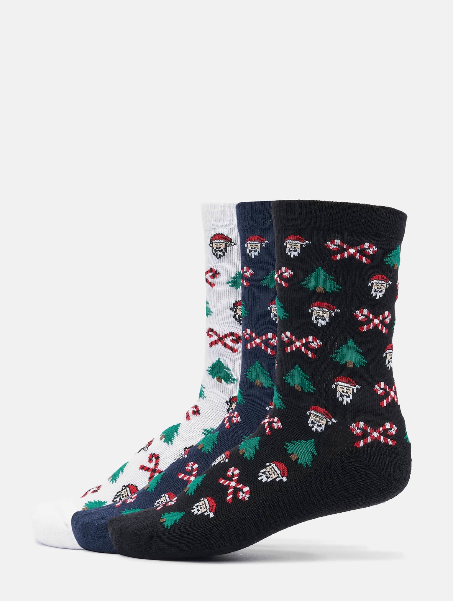 Urban Classics Grumpy Santa Christmas Socks 3-Pack