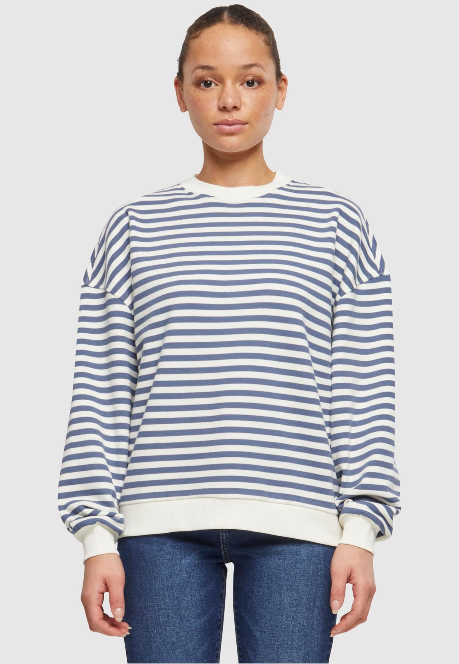 Urban Classics Ladies Oversized Striped Crewneck