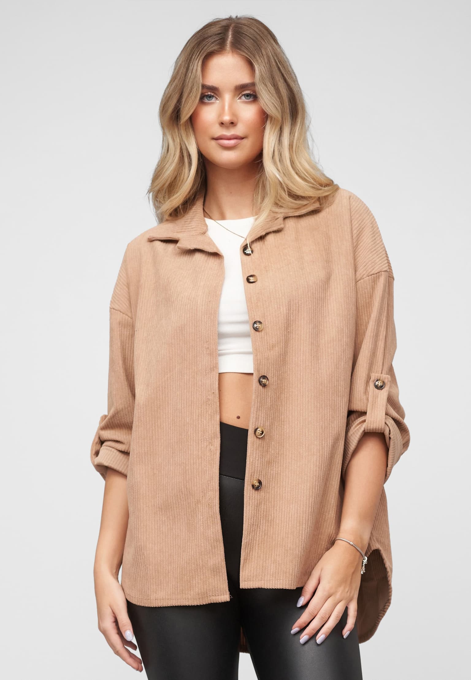 Cloud5ive Turn-Up Cordurory Blouse