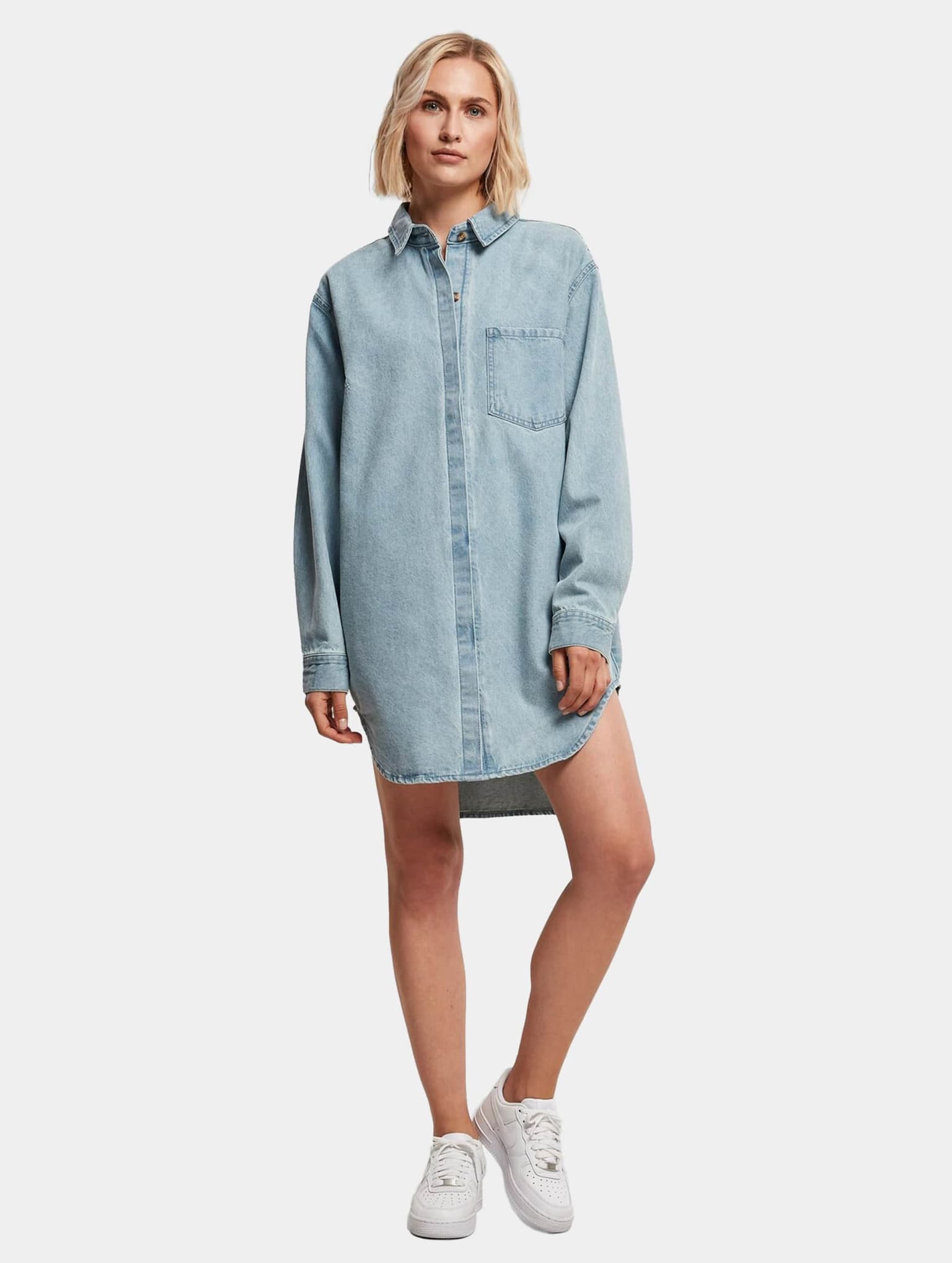 Urban Classics Ladies Oversized Denim Shirt Dress – Bild 4