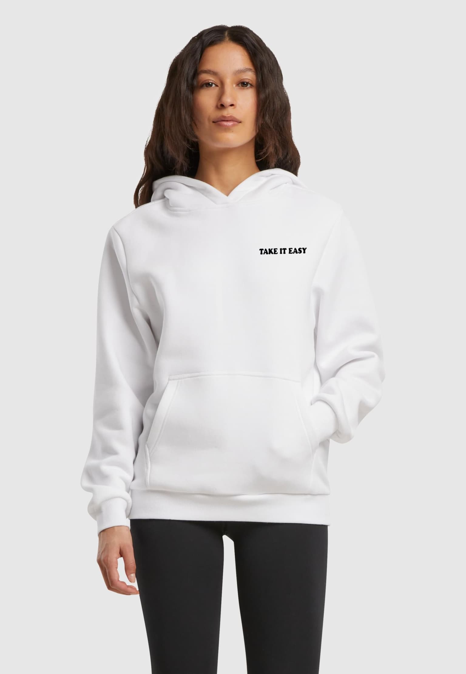 Miss Tee Take It Easy Flowers Ladies Fluffy Hoody