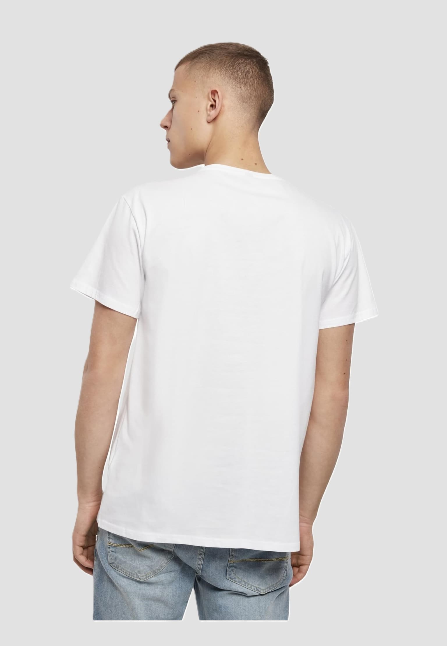 Merchcode Peace - Red Heart White Basic T-Shirt – Bild 2
