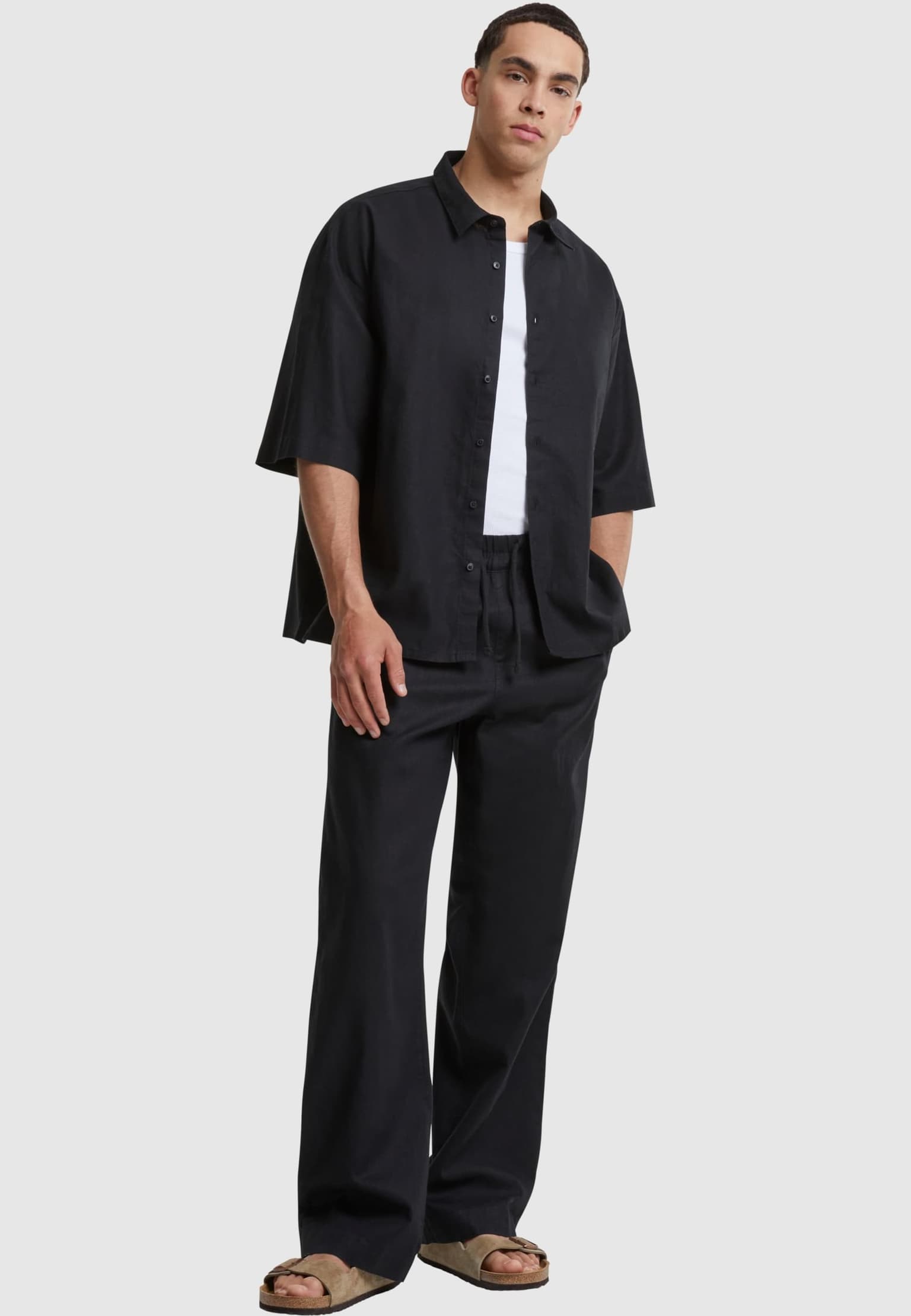 Urban Classics Boxy Cotton Linen Shirt – Bild 4