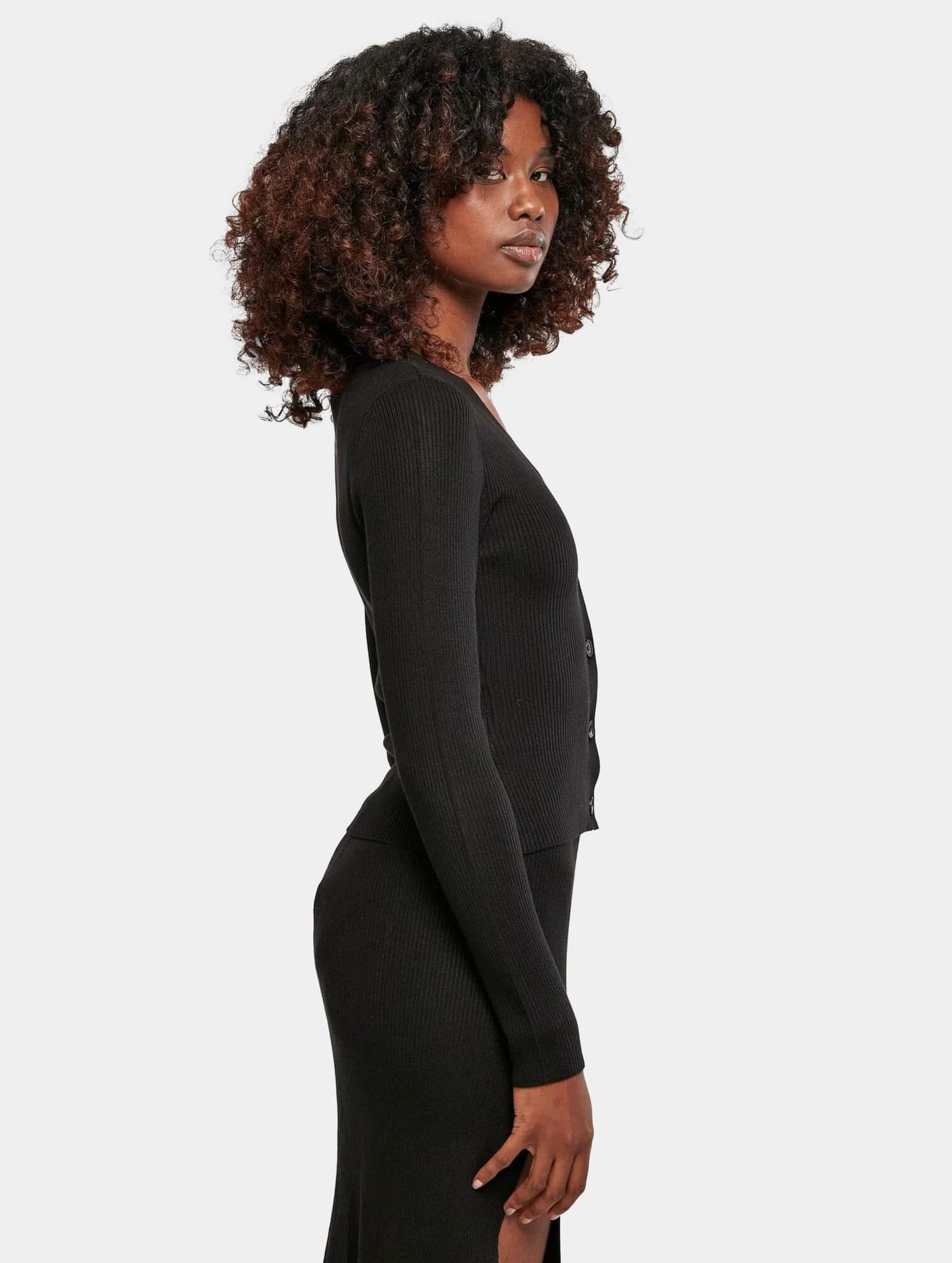 Urban Classics Ladies Short Rib Knit Cardigan – Bild 3