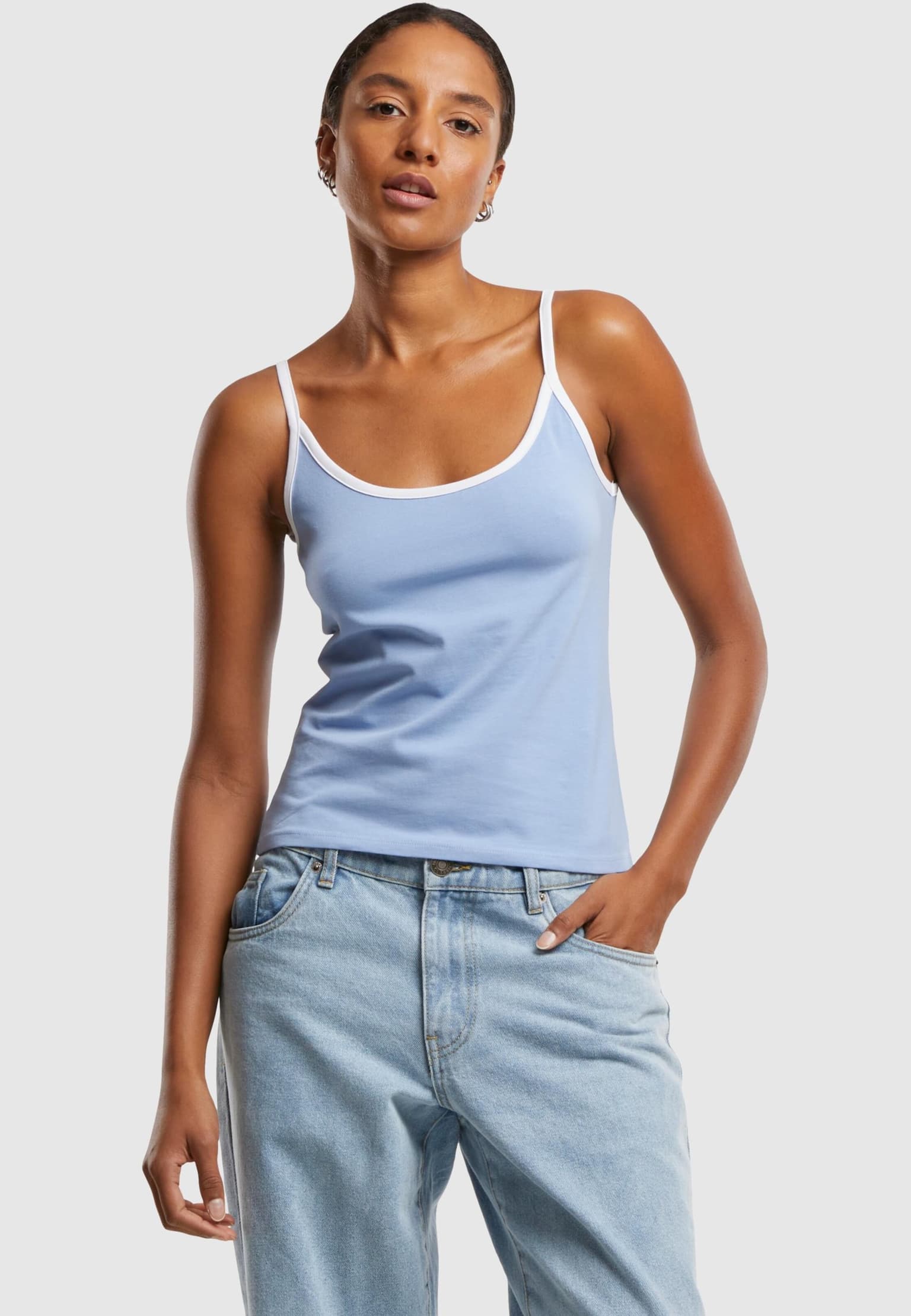 Urban Classics Ladies Contrast Basic Top 2-Pack – Bild 2