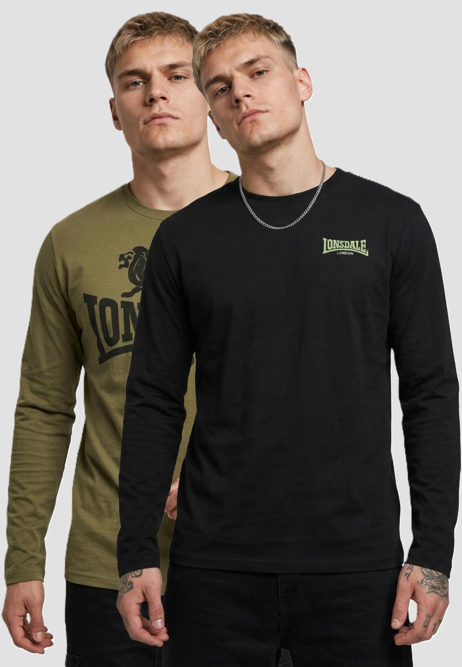 Lonsdale London Ayrshire 2-Pack Longsleeve
