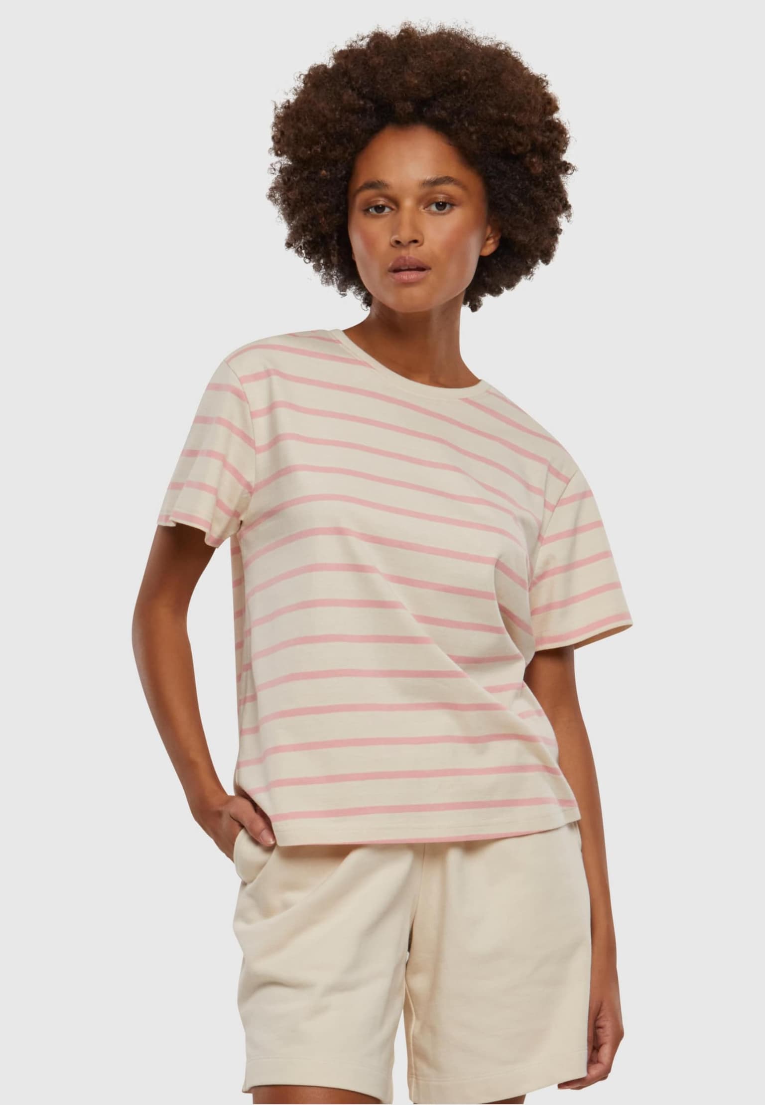 Urban Classics Ladies Striped Boxy Tee