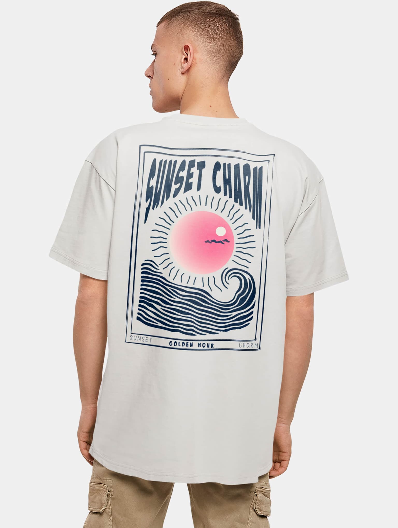 Merchcode Sunset Charm Oversized T-shirt – Bild 2