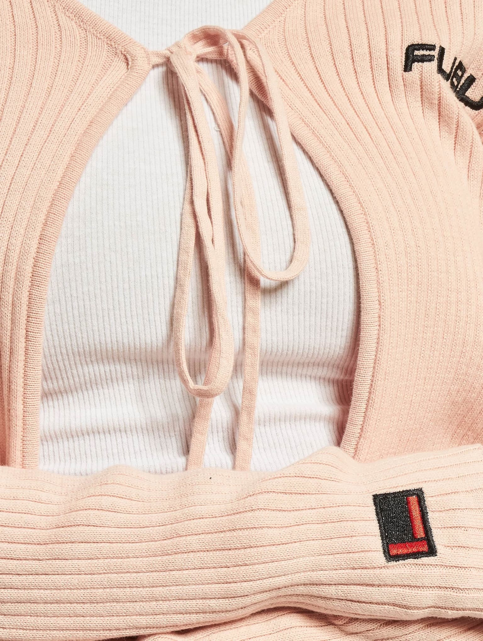 Fubu FW222-016-1, Corporate Rib Knit Bolero rose – Bild 4