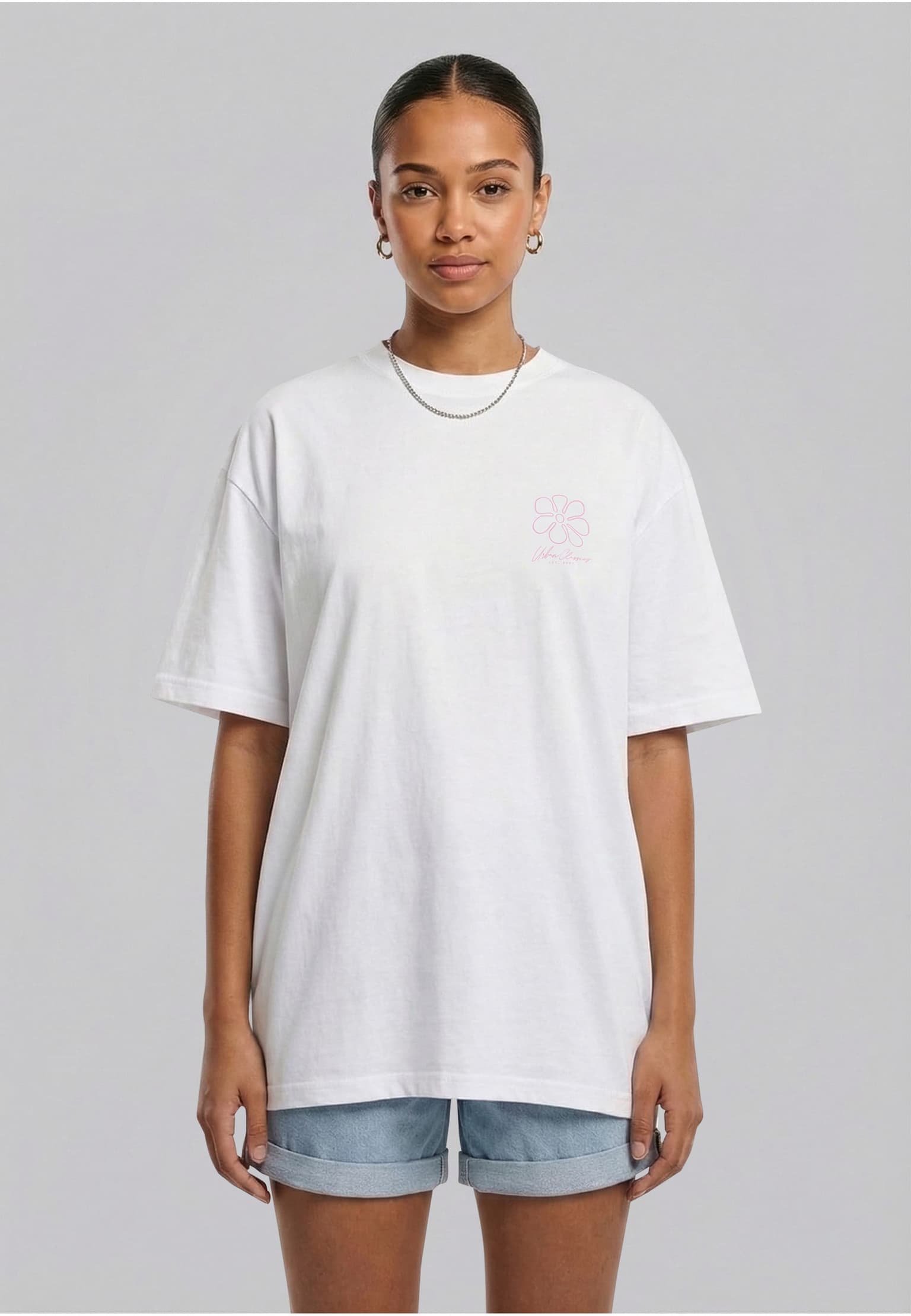 Ladies Urban Classics Flower Logo Loose Tee – Bild 2