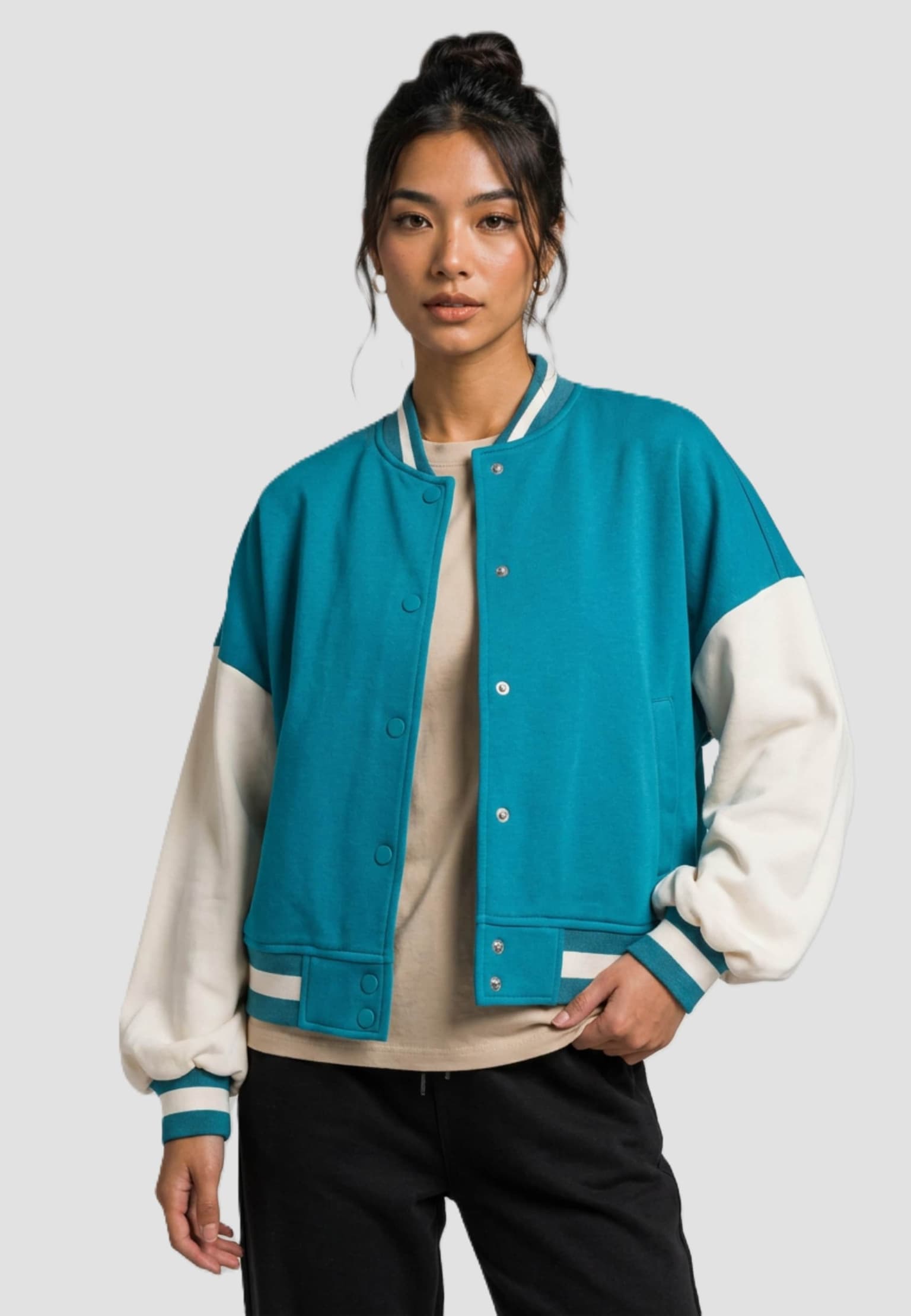 Urban Classics Ladies Oversized 2 Tone College Terry Jacket