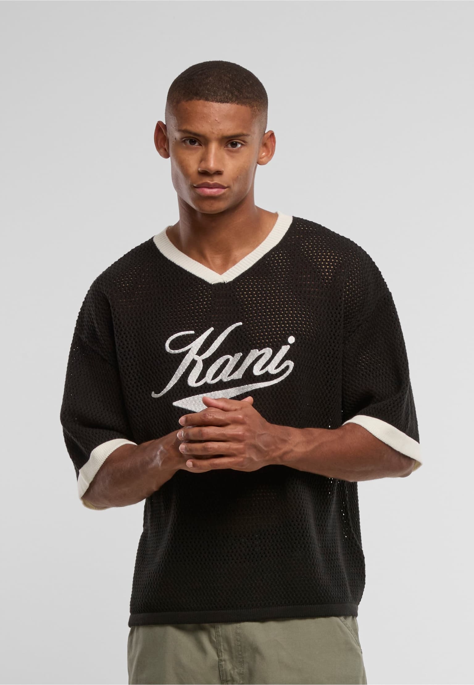 Karl Kani Cursive Varsity Crochet Boxy T-Shirt – Bild 3