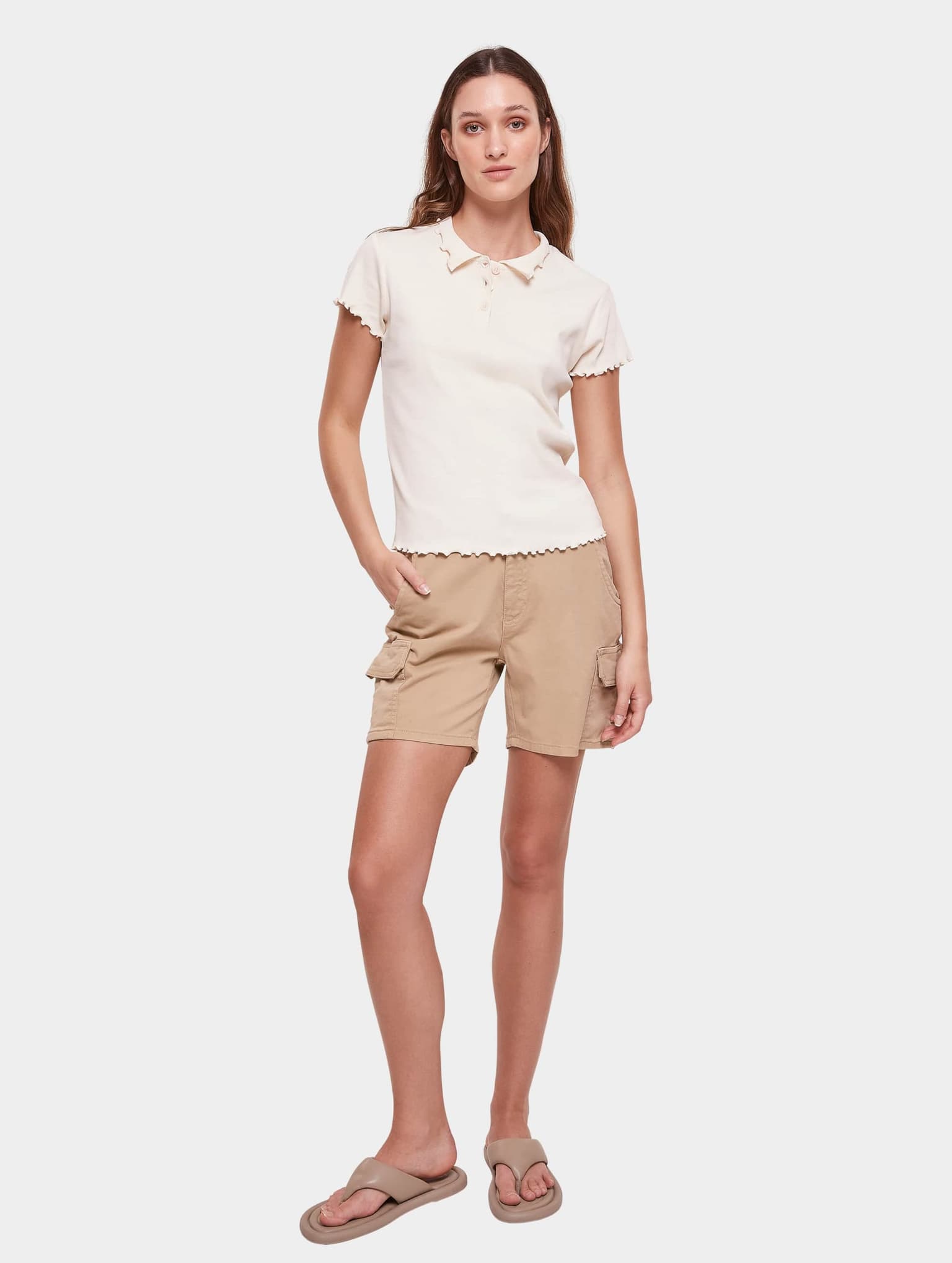 Urban Classics Ladies Rib Polo Tee – Bild 4