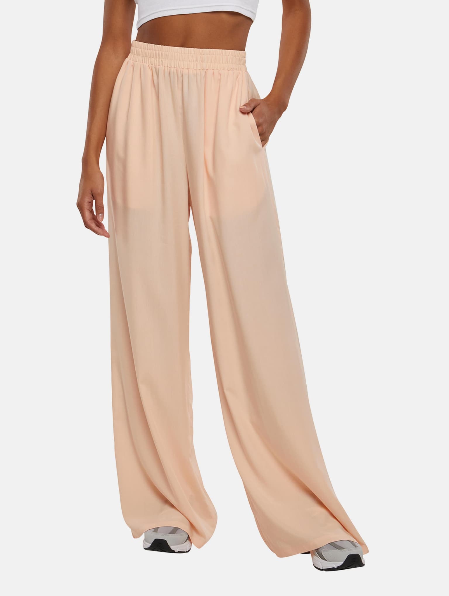 Urban Classics Ladies Wide Leg Viscose Pants