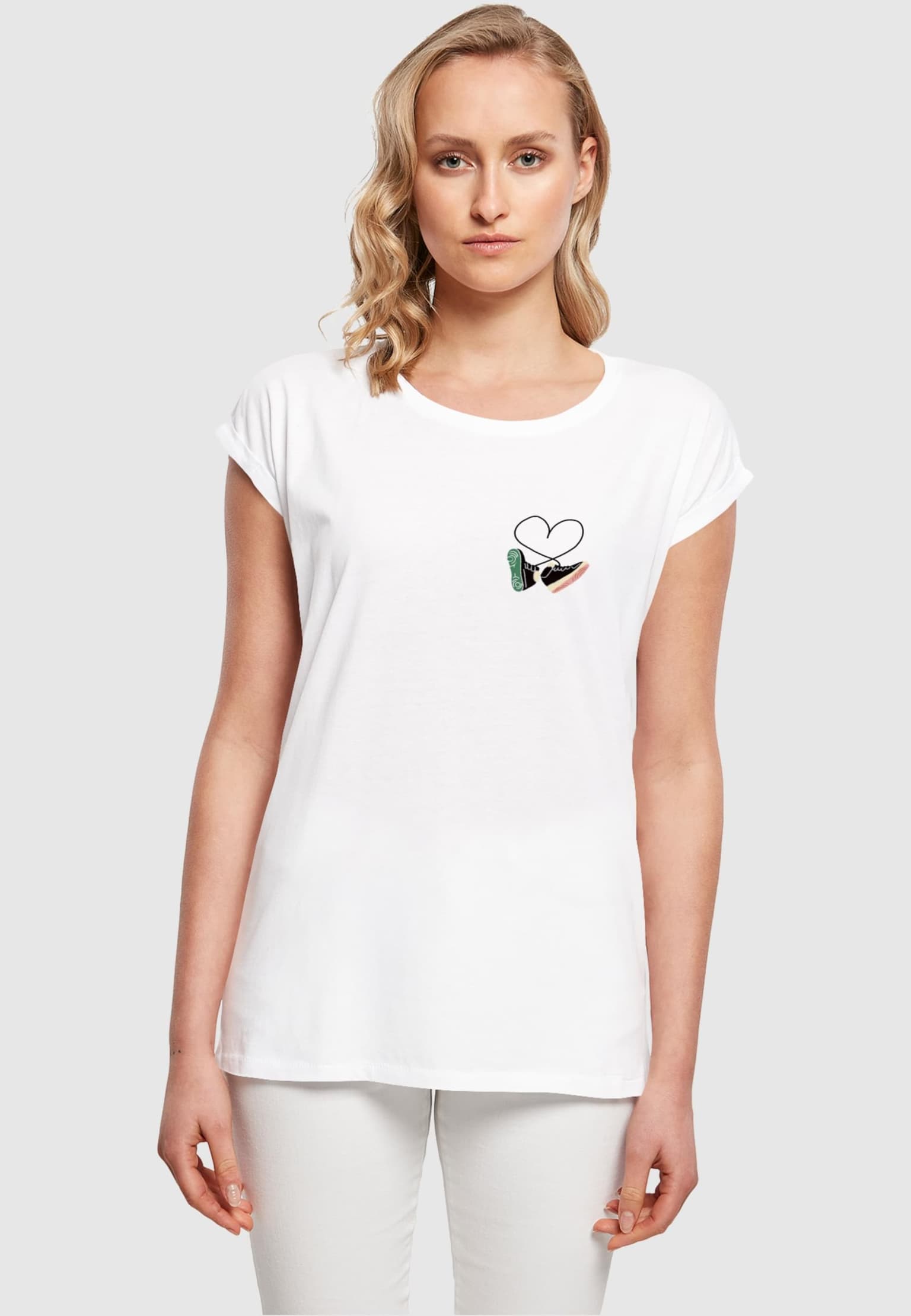 Mister Tee Ladies Kicks Love Extended Shoulder