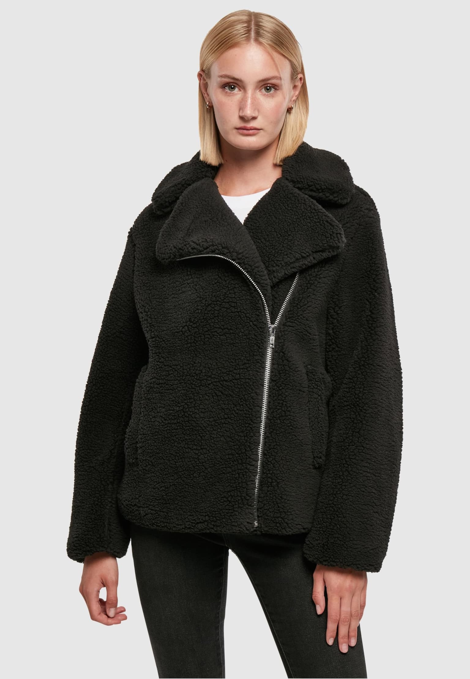 Urban Classics Ladies Sherpa Biker Jacket