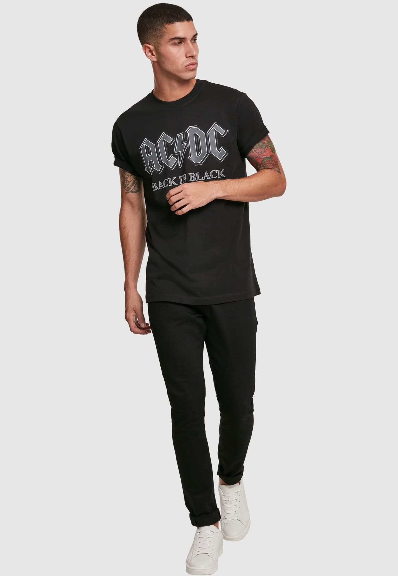 Merchcode ACDC Back In Black Tee – Bild 4