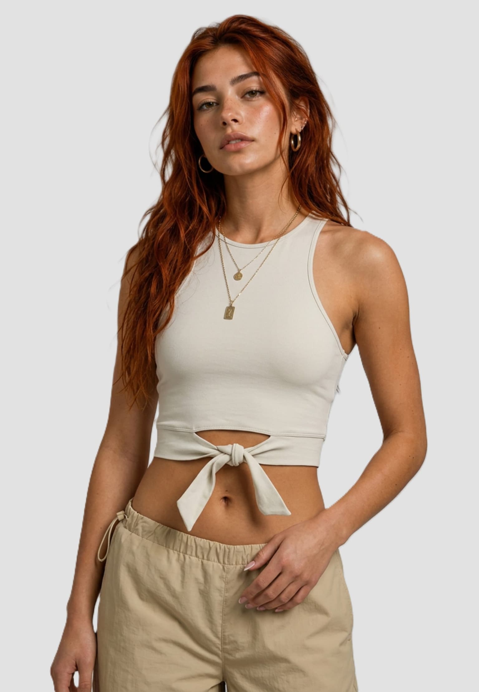 Urban Classics Ladies Cropped Knot Top