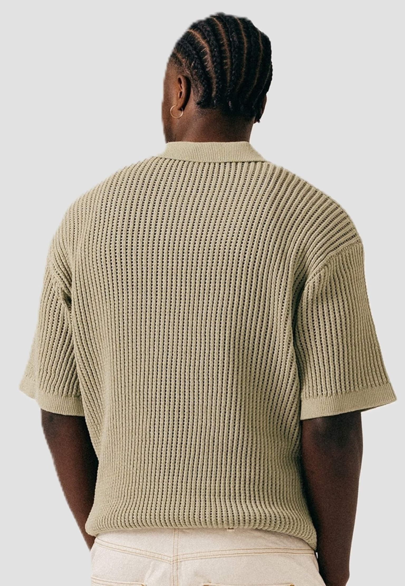 BLKVIS Open Pointelle Henley Polo – Bild 2