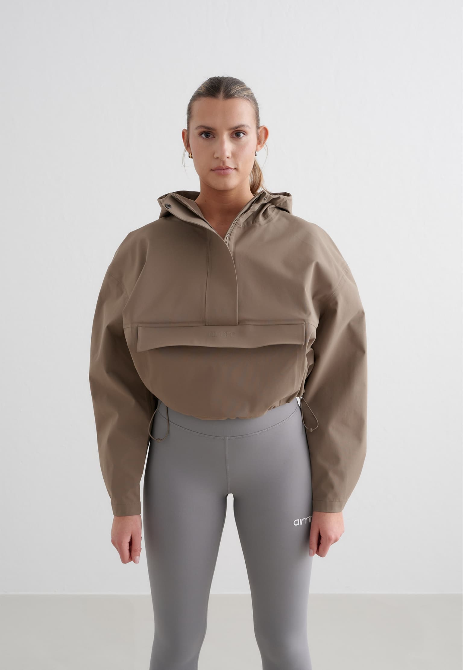 aimn Cropped Waterproof Anorak