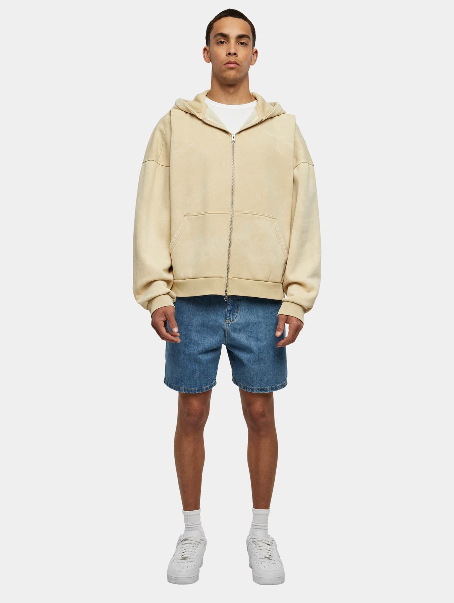 Urban Classics Heavy Sand Washed 90's Zip Hoody – Bild 4