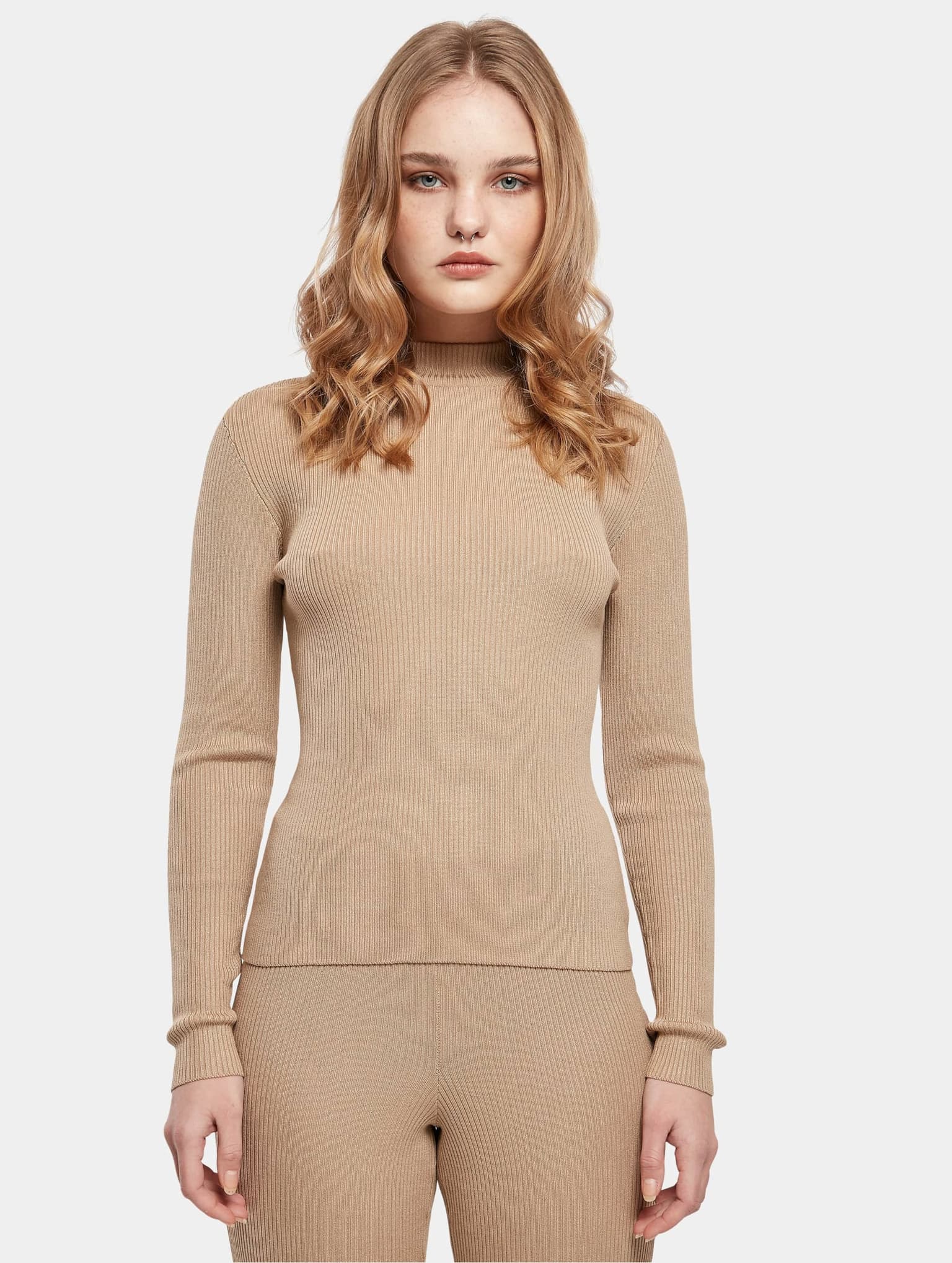 Urban Classics Ladies Rib Knit Turtelneck Sweater – Bild 3