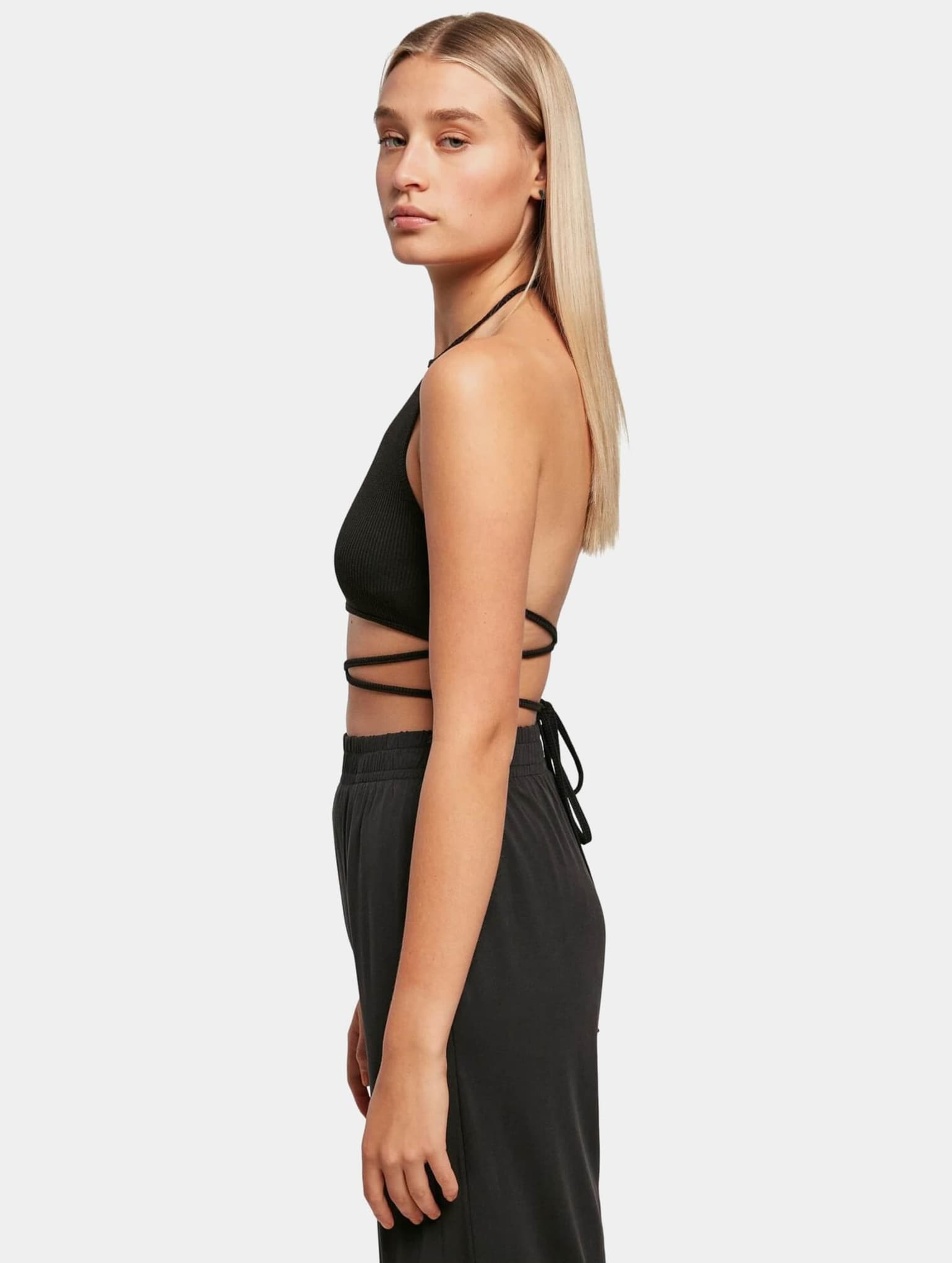 Urban Classics Ladies Rib Trapeze Cropped Top – Bild 3