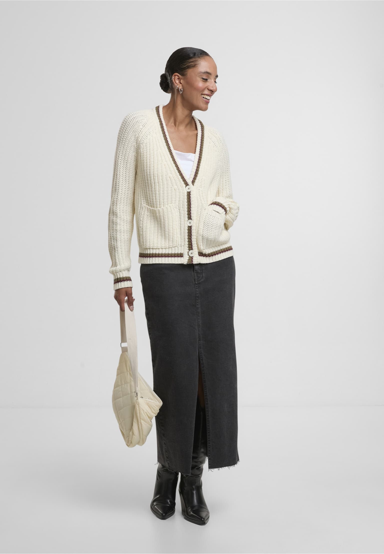 Noisy May NMCHARLIE L/S VARSITY KNIT CARDIGAN – Bild 3