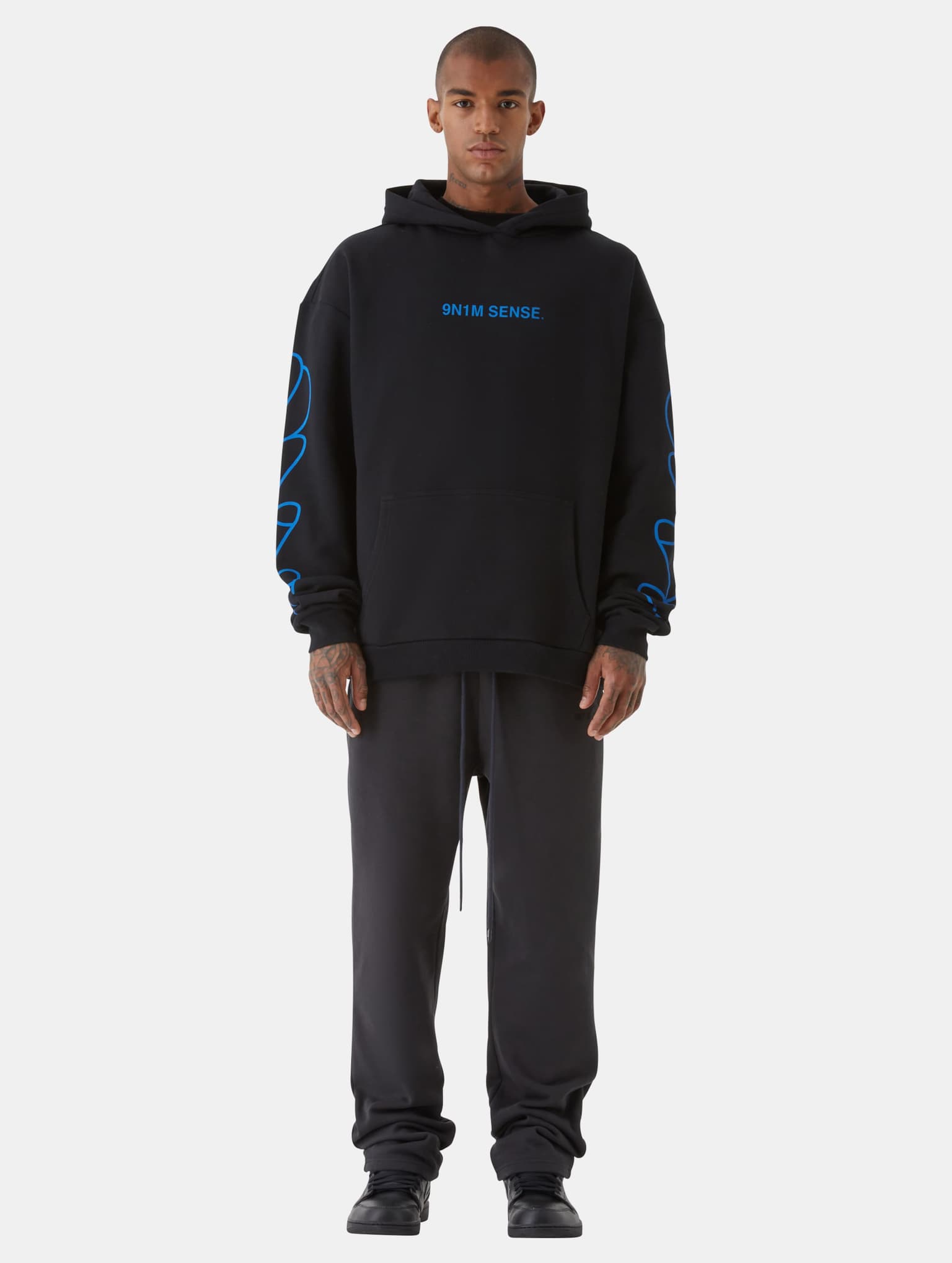 9N1M SENSE Blue Logo Hoodie – Bild 3